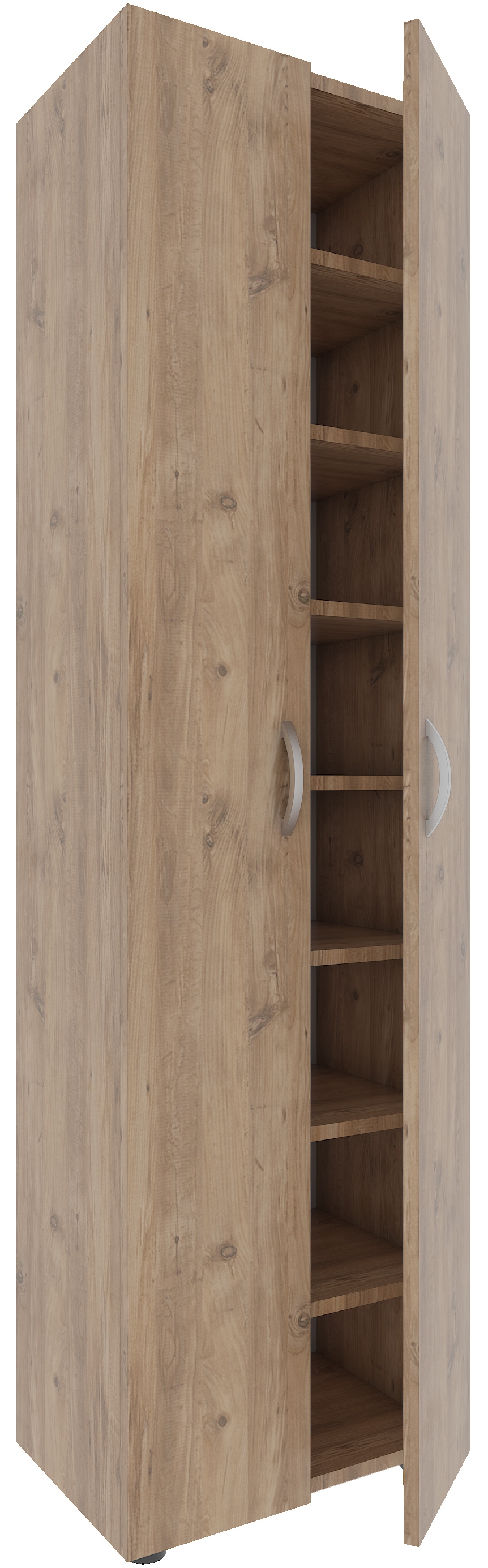 VCM Schuhschrank »VCM Holz Schuhschrank | Maße: H. 173 x B. 49 x T. 30 cm | Allzweckschrank | 8 Fächer | 2 Drehtüren ¿ Ulas« 1 Stk. tlg.
