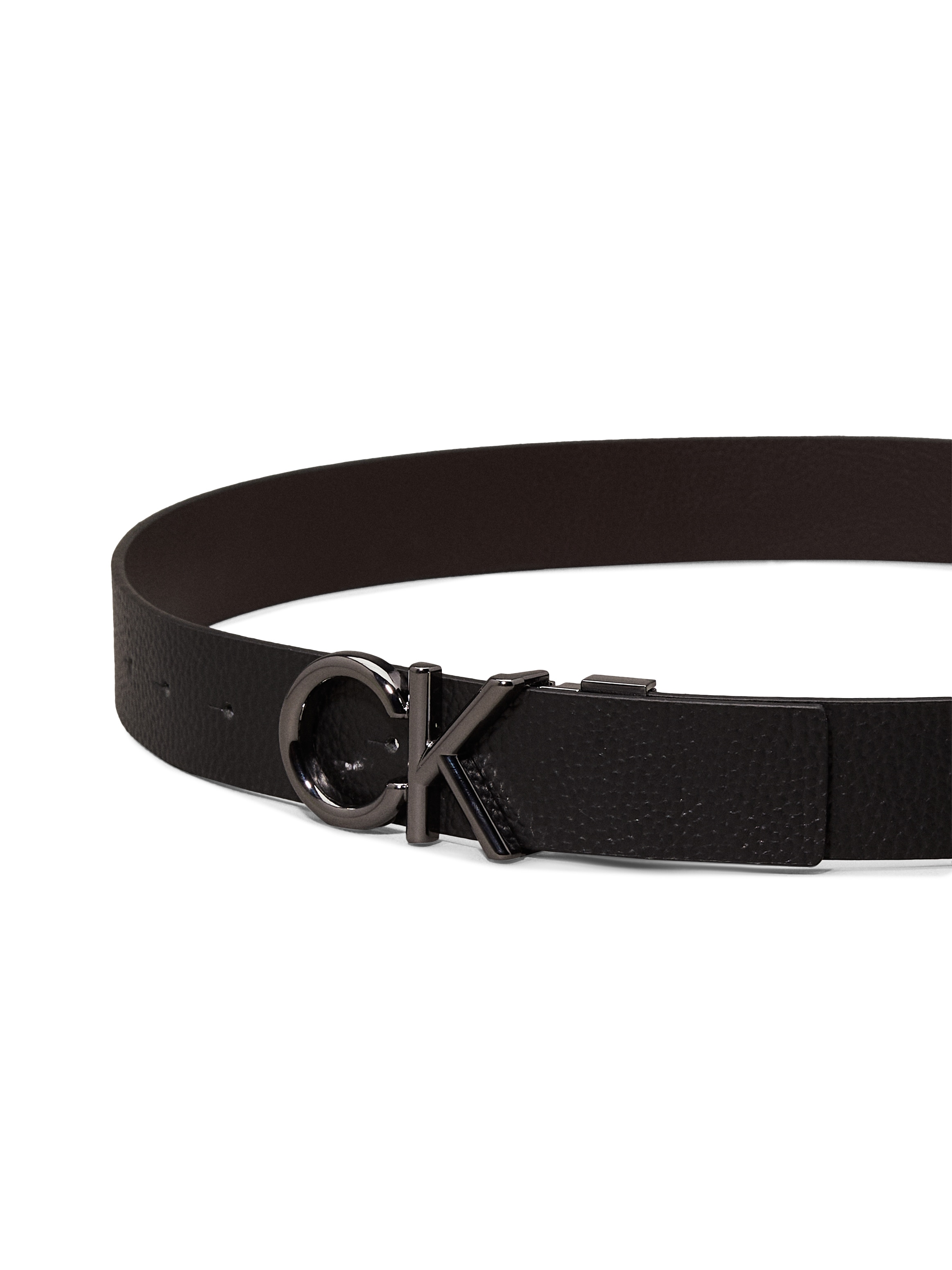Calvin Klein Ledergürtel »ADJ/REV CK METAL BOMBE PB 35MM«, mit CK-Logoschließe