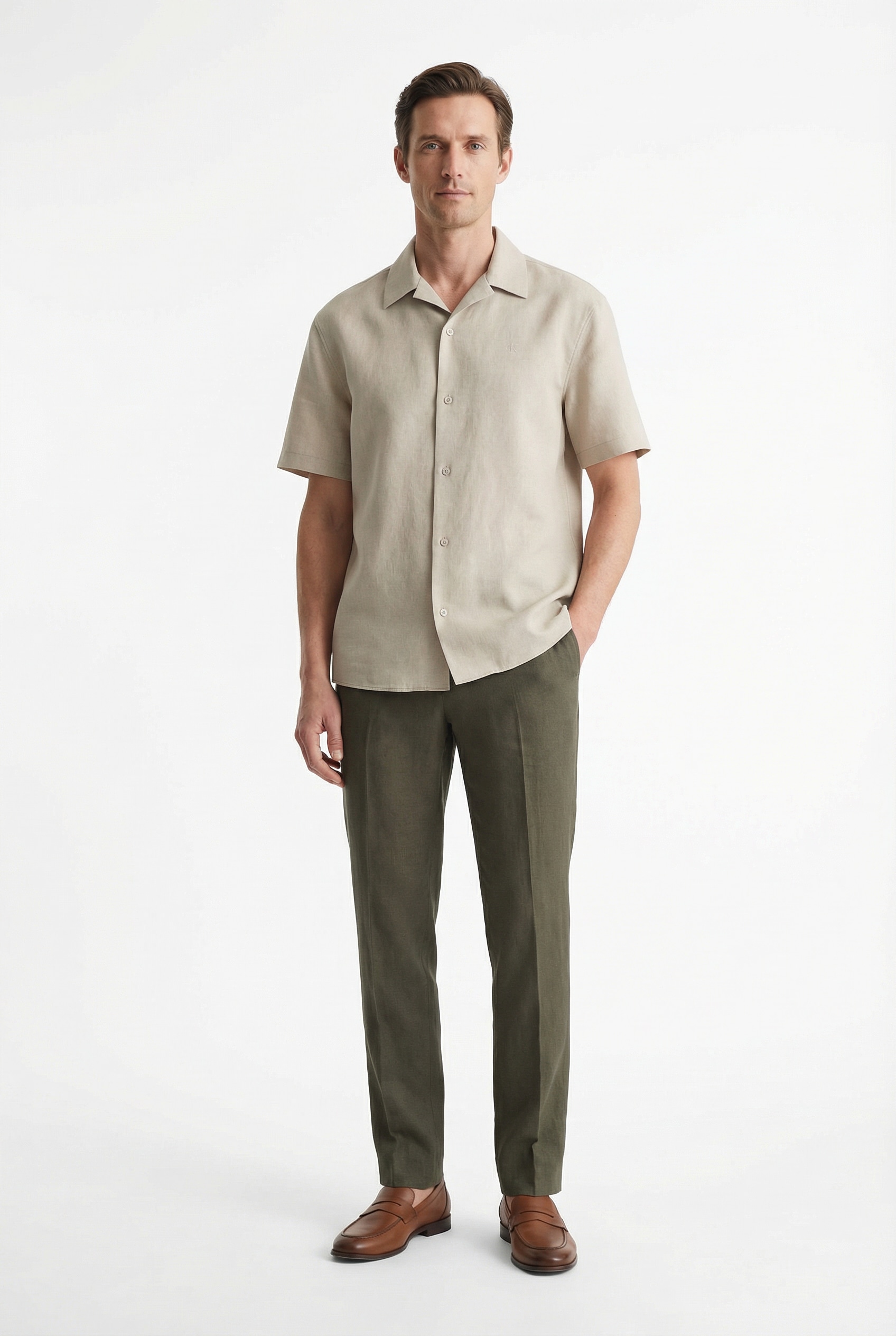 Calvin Klein Leinenhemd »LINEN CLASSIC« Regular Fit, Leinen-Viskosemix