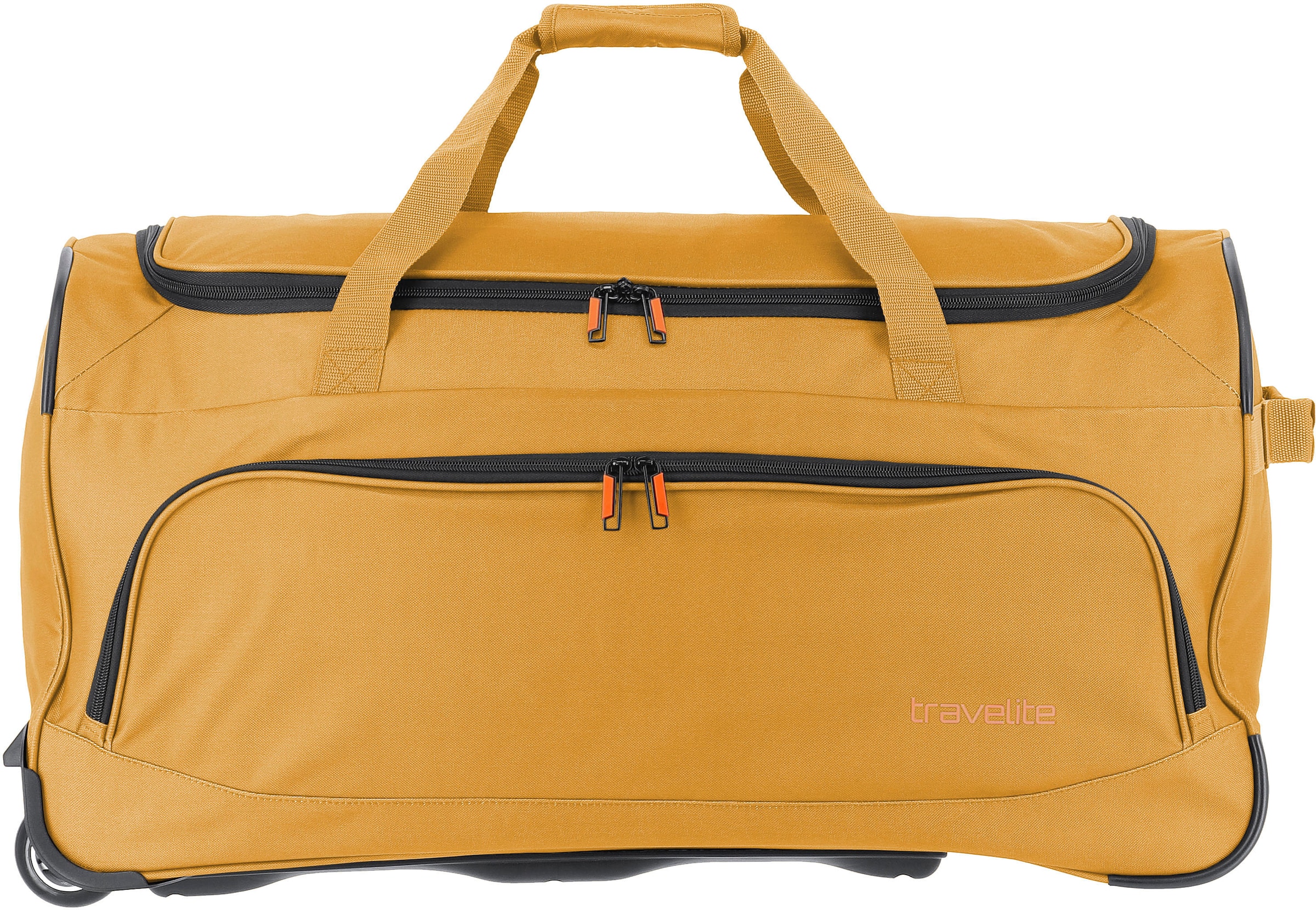 travelite Reisetasche »Basics Fresh, 71 cm, mit gelb«, Rollen