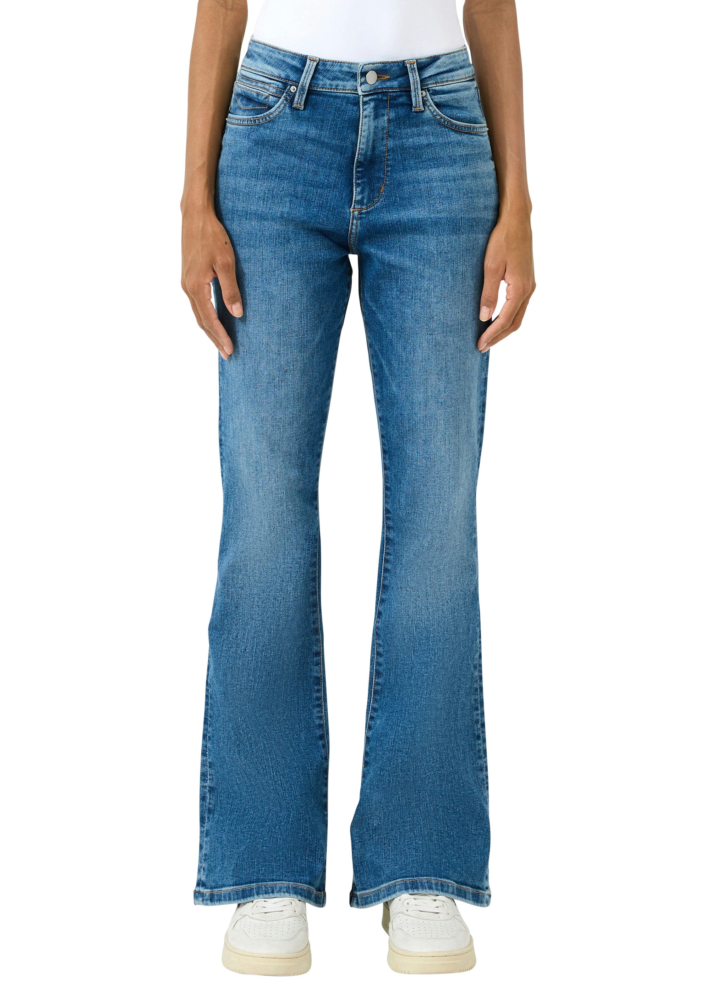 QS 5-Pocket-Jeans mit Schlag und Stretch
