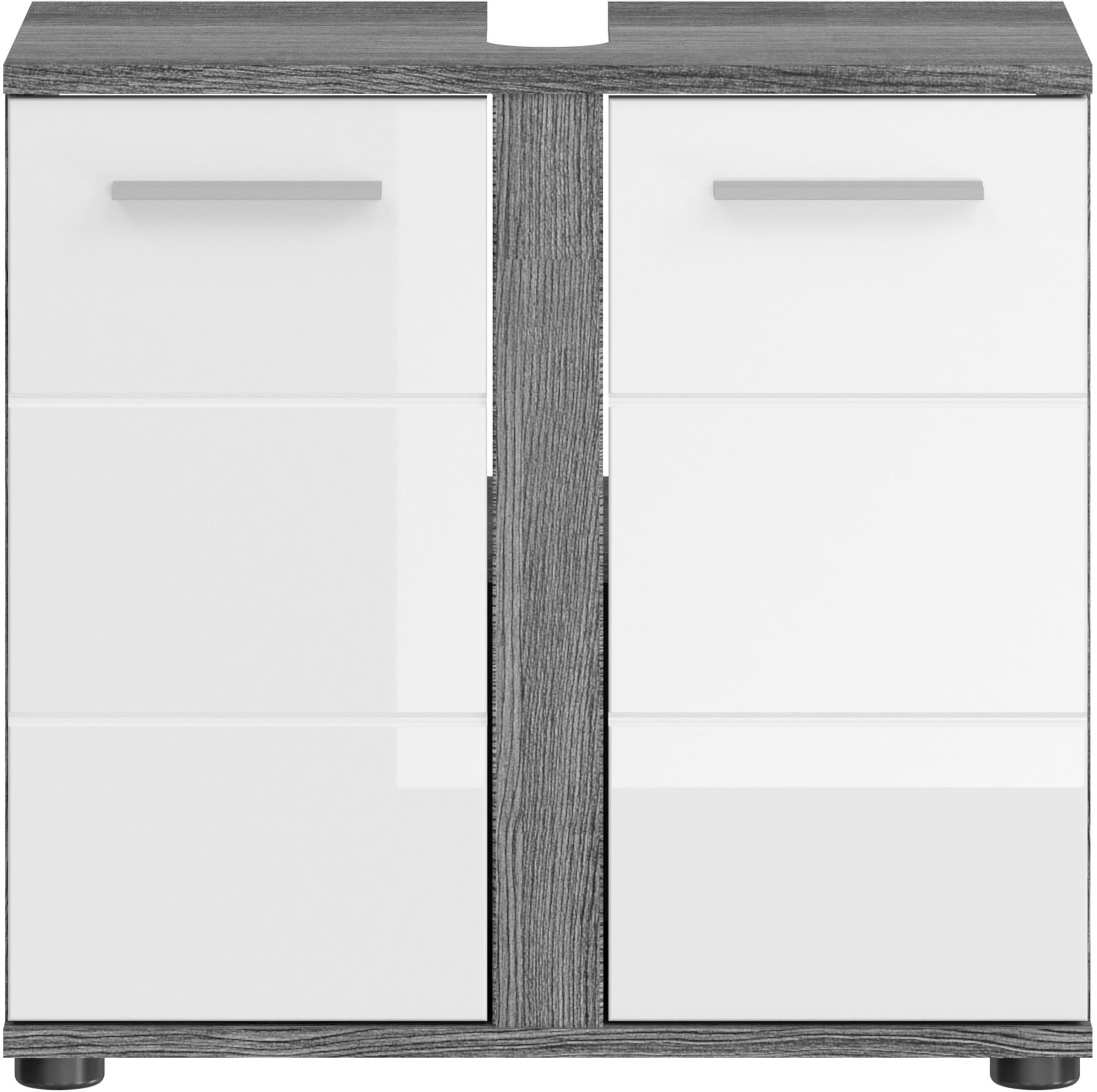 welltime Badmöbel-Set »LUCCA, 5-teilig, TOPSELLER!, inklusive LED Beleuchtung, bestehend aus:«, (Set, 5 St.), Hochschrank, WBU, Spiegelschrank, Unterschrank, Hängeschrank