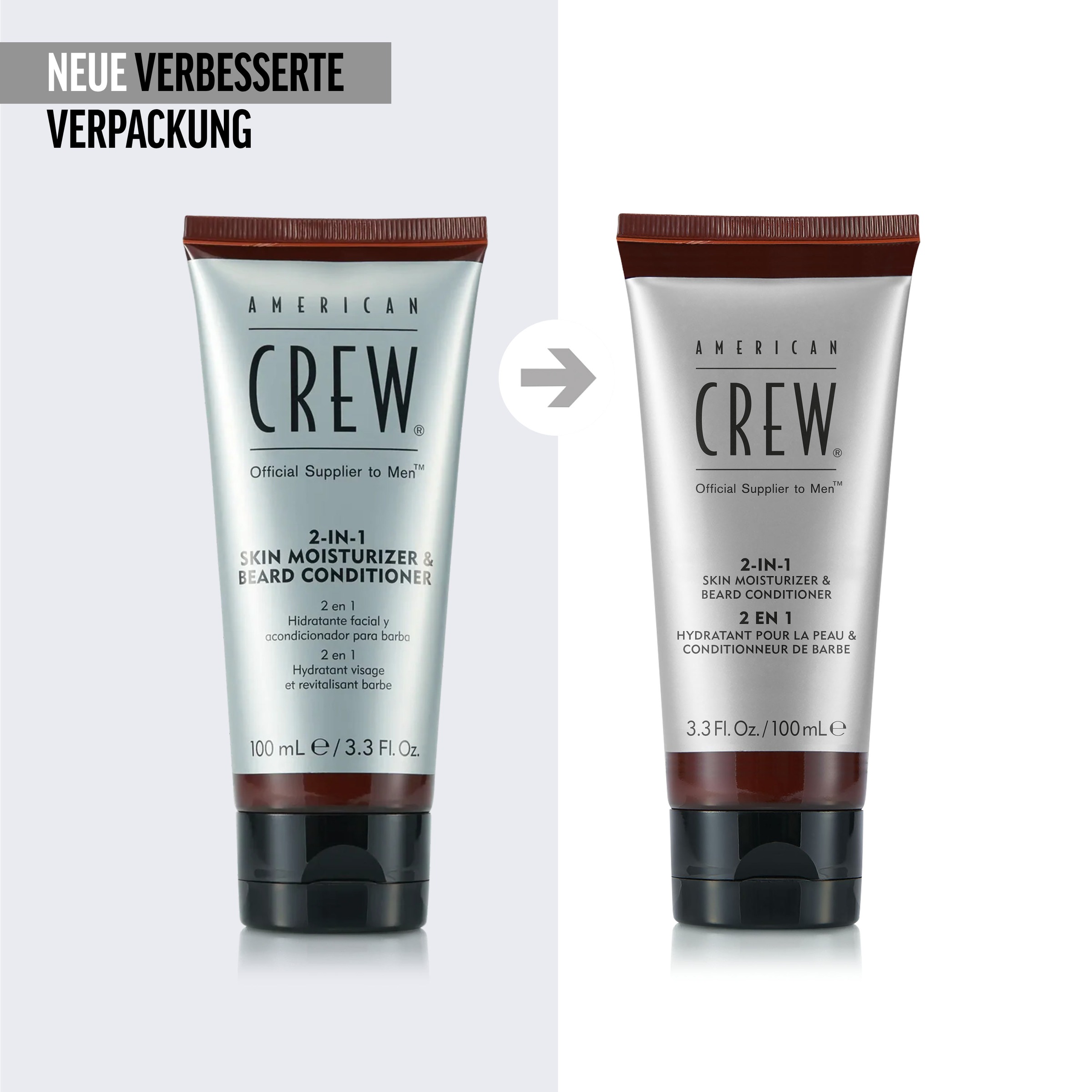 American Crew Bartconditioner »2-IN-1 SKIN MOISTURIZER AND BEARD CONDITIONER« Macht Barthaare weicher & pflegt, stärkt die Haut, ohne Rückstände