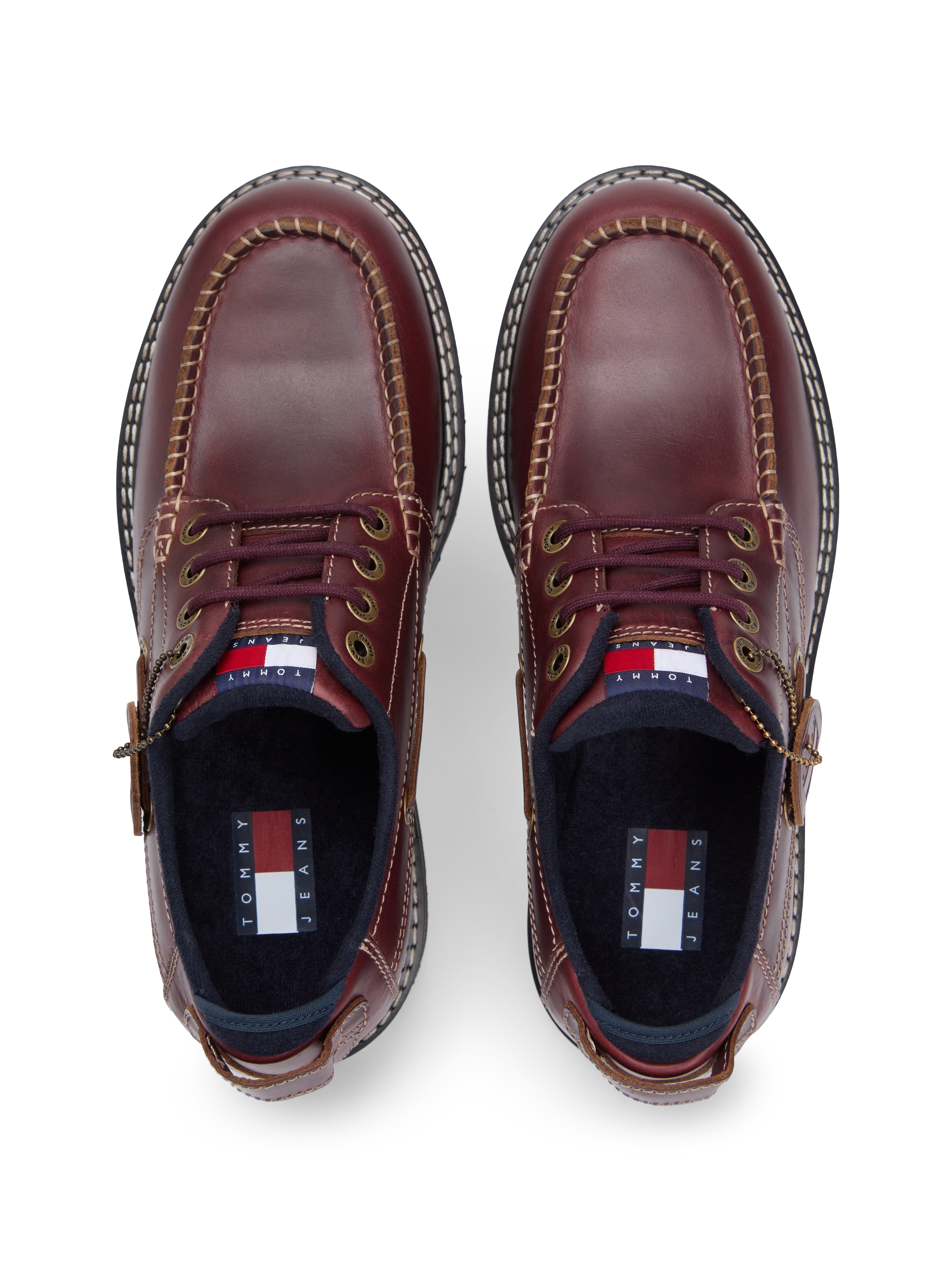 Tommy Jeans Bootsschuh »ARCHIVE '01 BOAT SHOE  LEATHER«  Bootsschuh, Halbschuh mit Kontrast-Rahmennaht