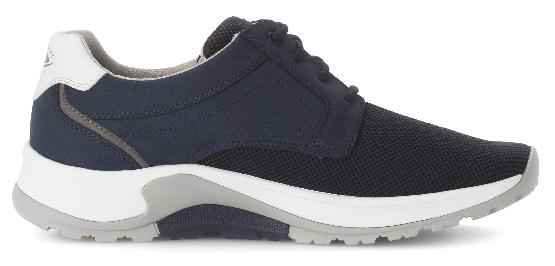 Gabor Rollingsoft Keilsneaker, Freizeitschuh, Halbschuh, Schnürschuh mit Ziernähten, G-Weite