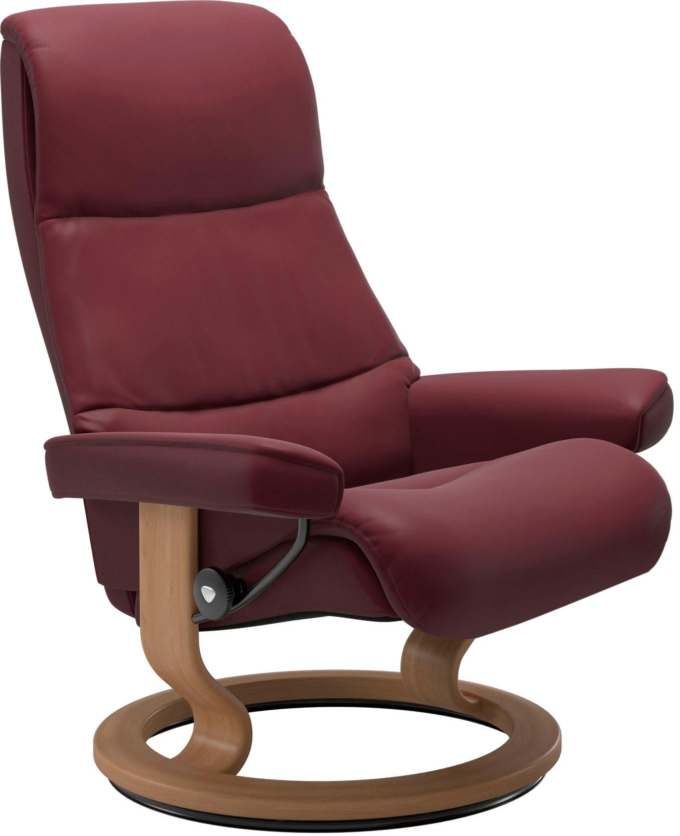 Stressless® Relaxsessel »View«, (Set, Relaxsessel mit Hocker), mit Classic Base, Größe M,Gestell Eiche