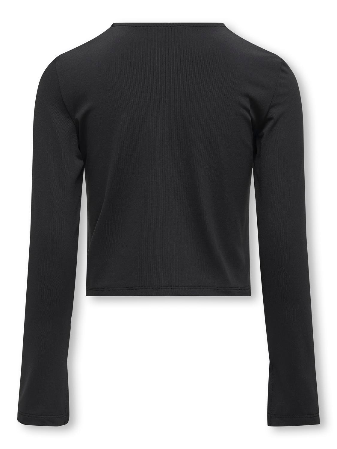 KIDS ONLY Langarmshirt »KOGEA L/S SLIT TOP O-NECK FF JRS«