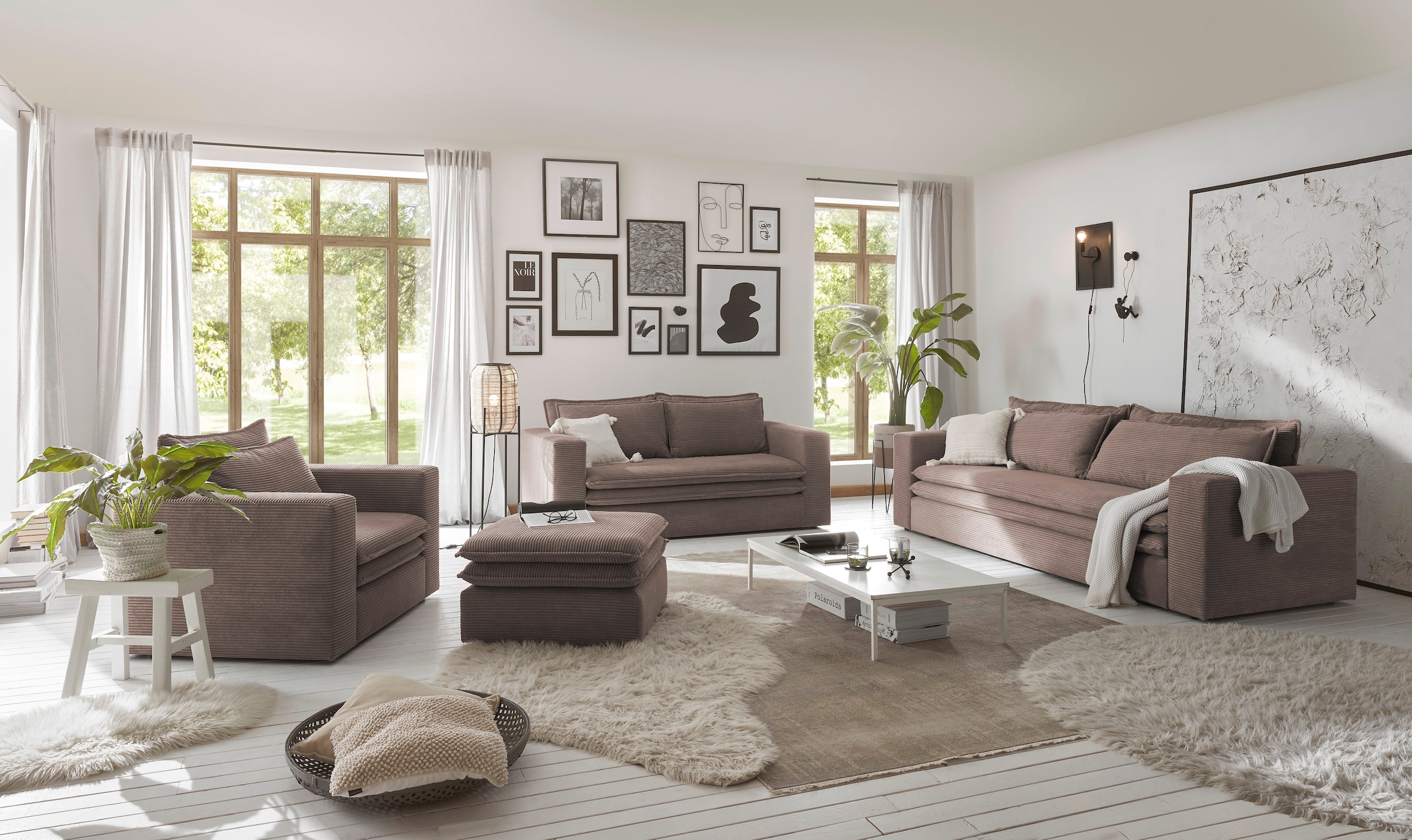 Places of Style Sessel »PIAGGE«, Hochwertiger Cord- passend zur Serie PIAGGE