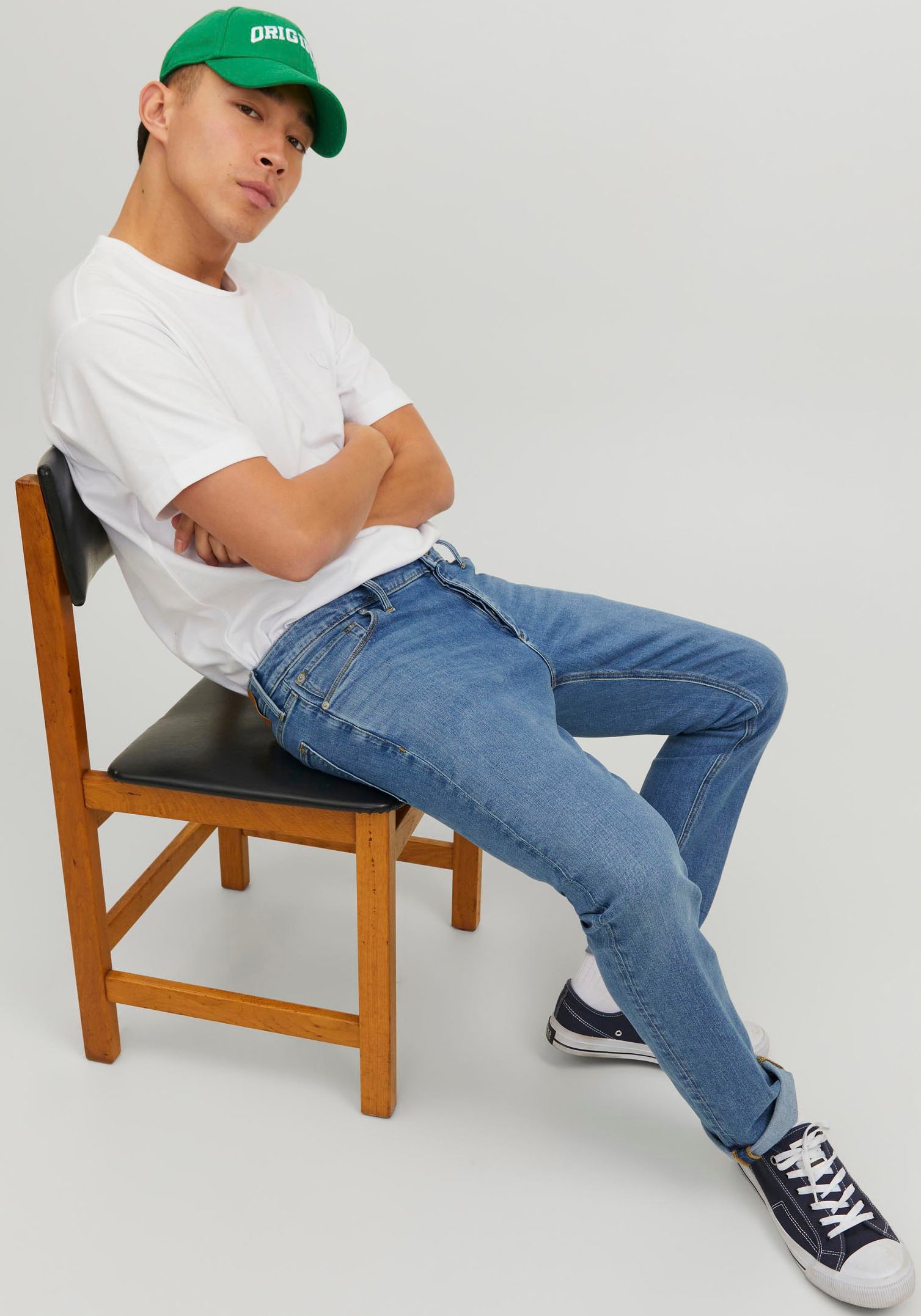 Jack & Jones Slim-fit-Jeans »JJIGLENN JJEVAN AM 377 LID«