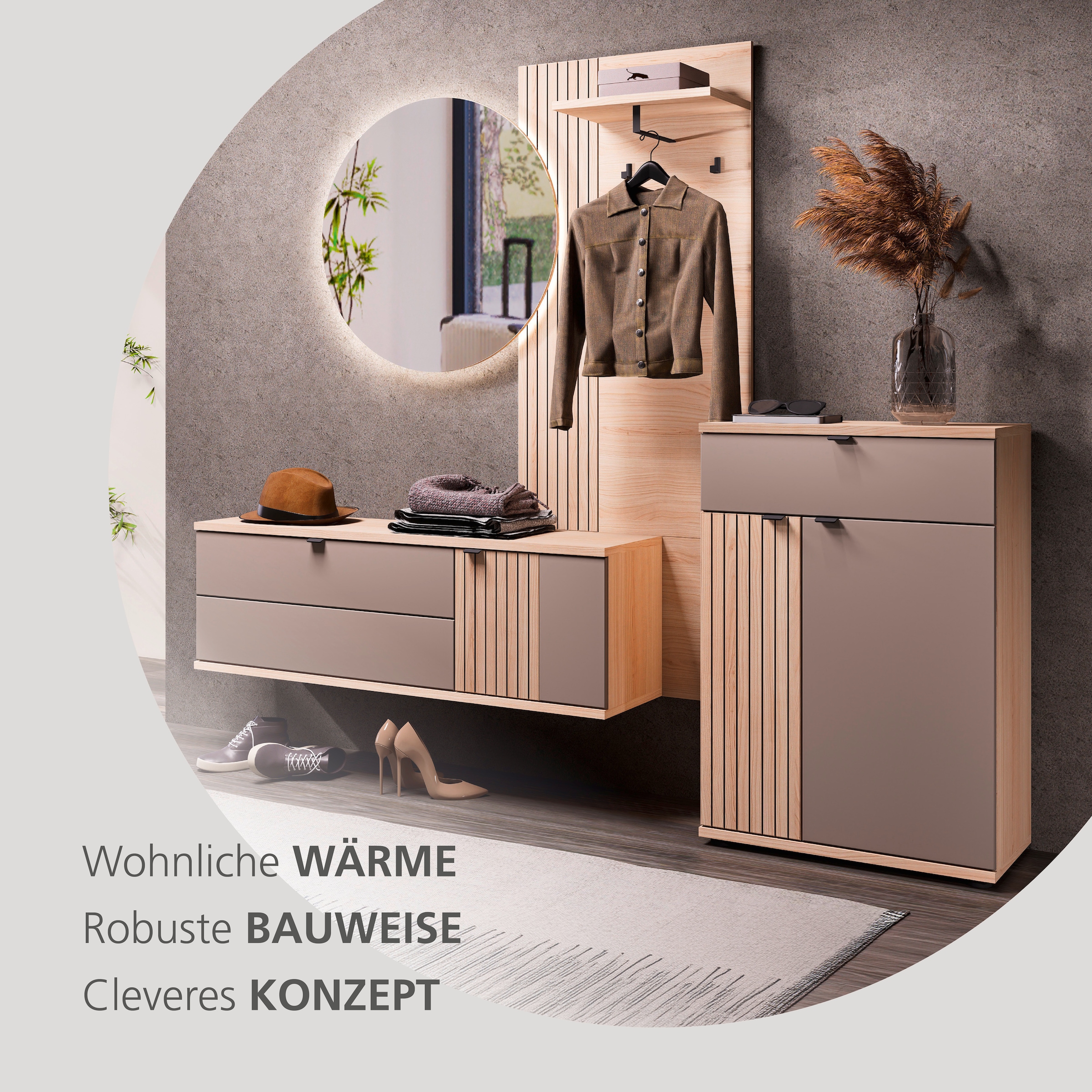 Innostyle Schuhschrank »PISA Schuhschrank« 1 Stk. tlg. Soft Close, AB- Kante, 1 Schublade, 4 Fächer