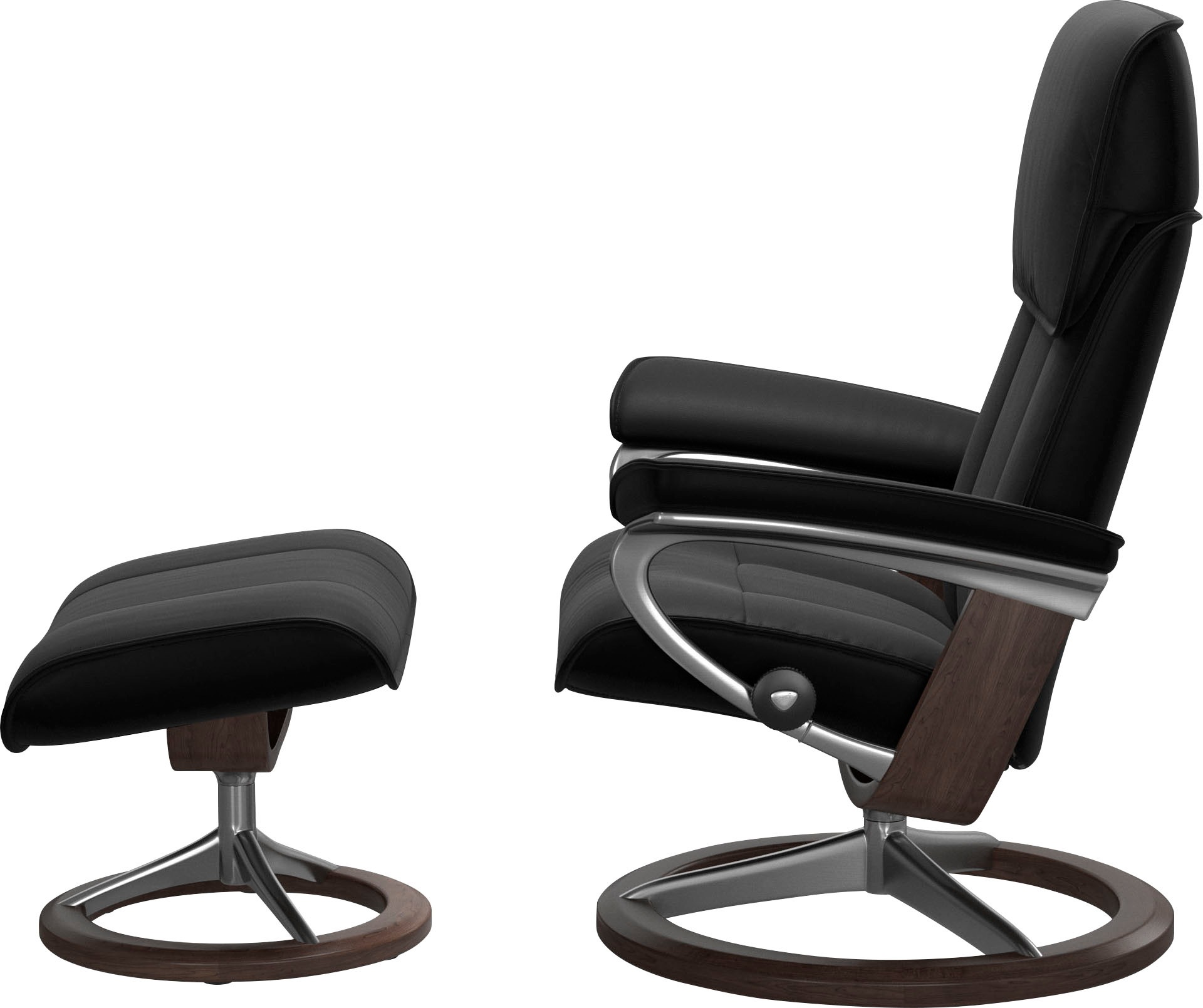 Stressless® Relaxsessel »Admiral« Set, Relaxsessel inkl. Hocker,  mit Signature Base, Größe M & L, Gestell Wenge