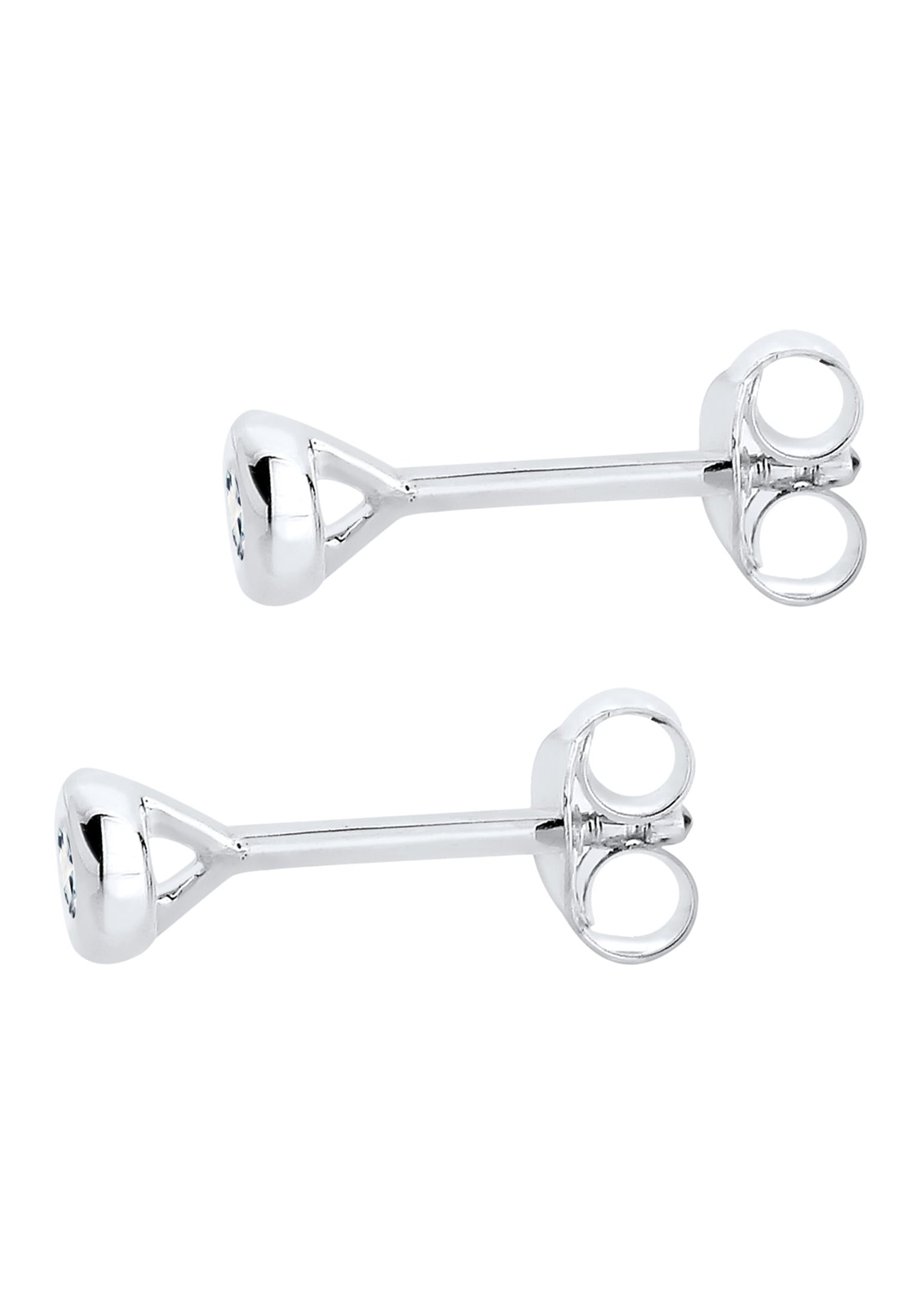 Elli DIAMONDS Paar Ohrstecker »Ohrringe Ohrstecker Diamant Diamant Weiß Brillantschliff (0.06 ct) 925 Sterling Silber«