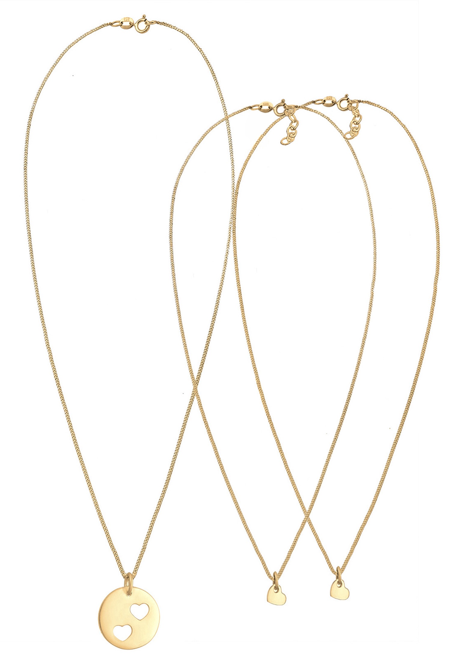 Elli Ketten-Set »Schmuckset Trio Herz Mutter Kind Cut Out Herz Set 925 Sterling Silver«