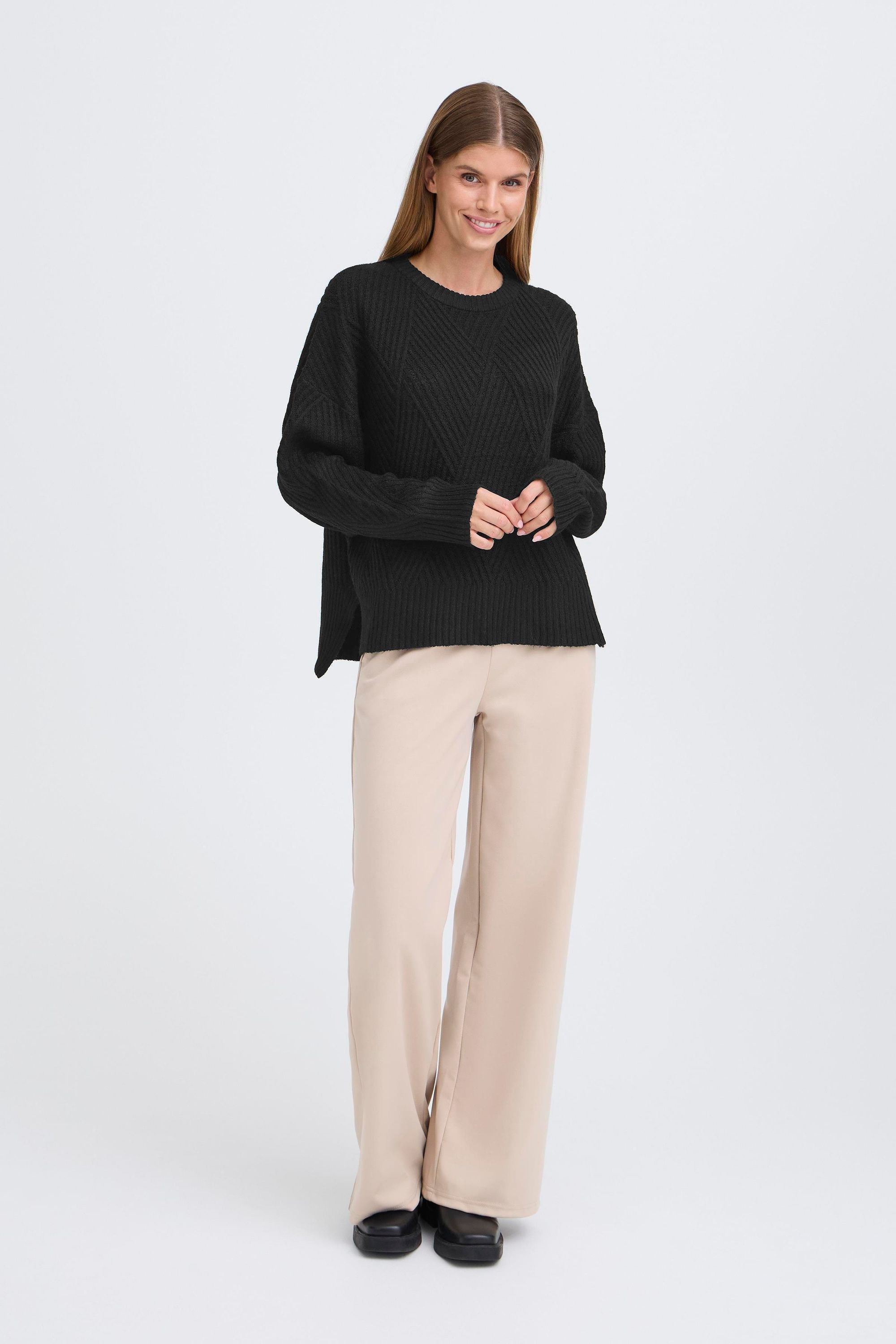 OXMO Strickfleece-Pullover »Strickpullover OXIBOMMA«