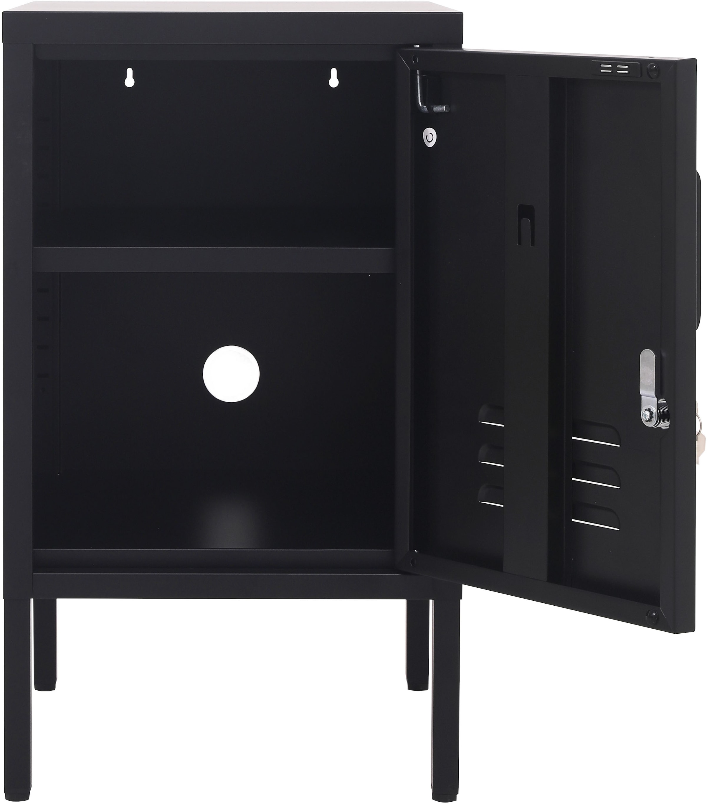 OTTO home Nachtkommode »Nachttisch Nachtkonsole Beistelltisch Metallschrank Siena« in 4 Farben aus Metall Stahlschrank Bestseller,  in der Höhe verstellbar, abschließbar