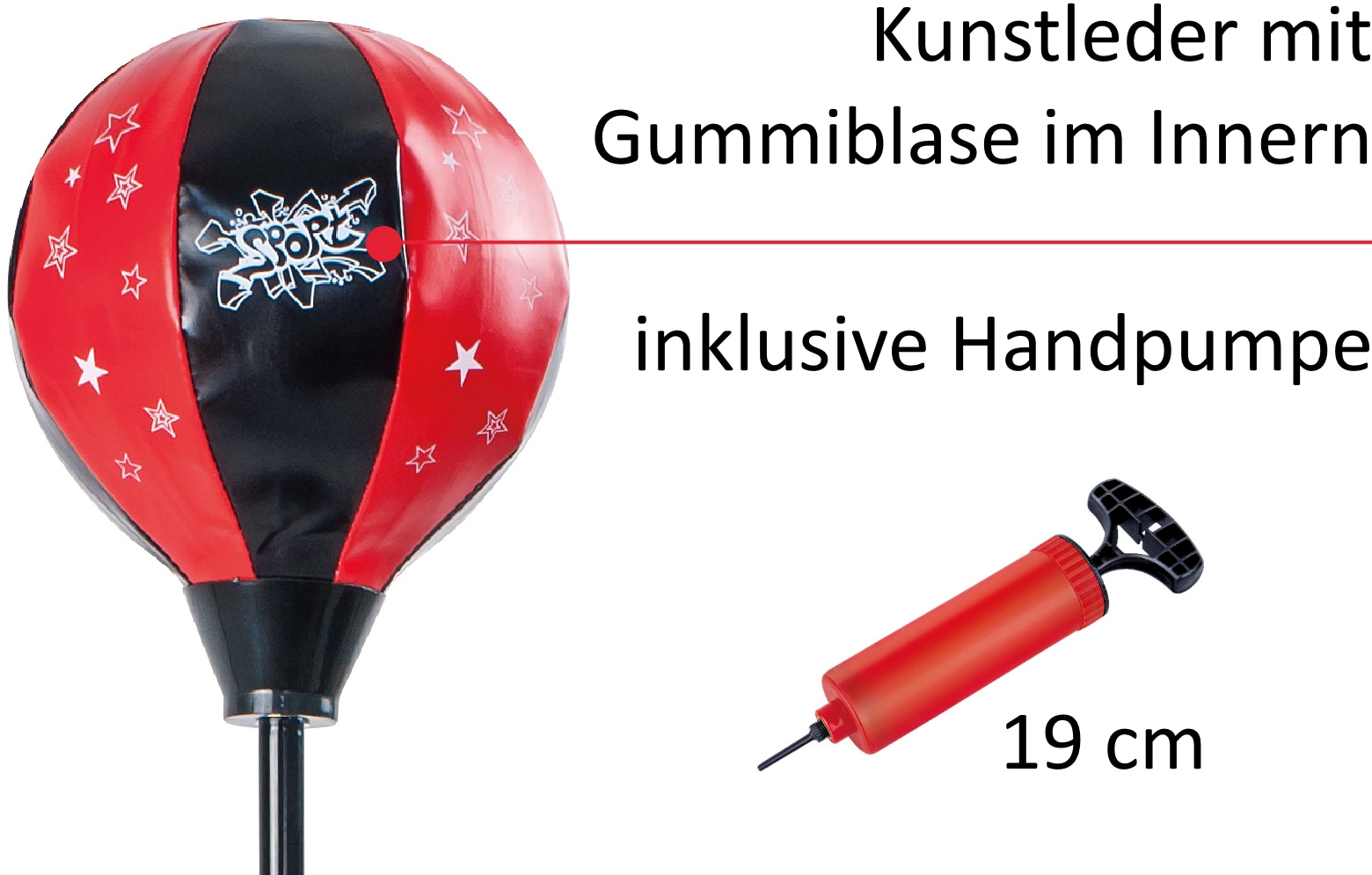 L.A. Sports Punchingball »Stand-Boxsack höhenverstellbar«, (Set, mit Boxhandschuhen)