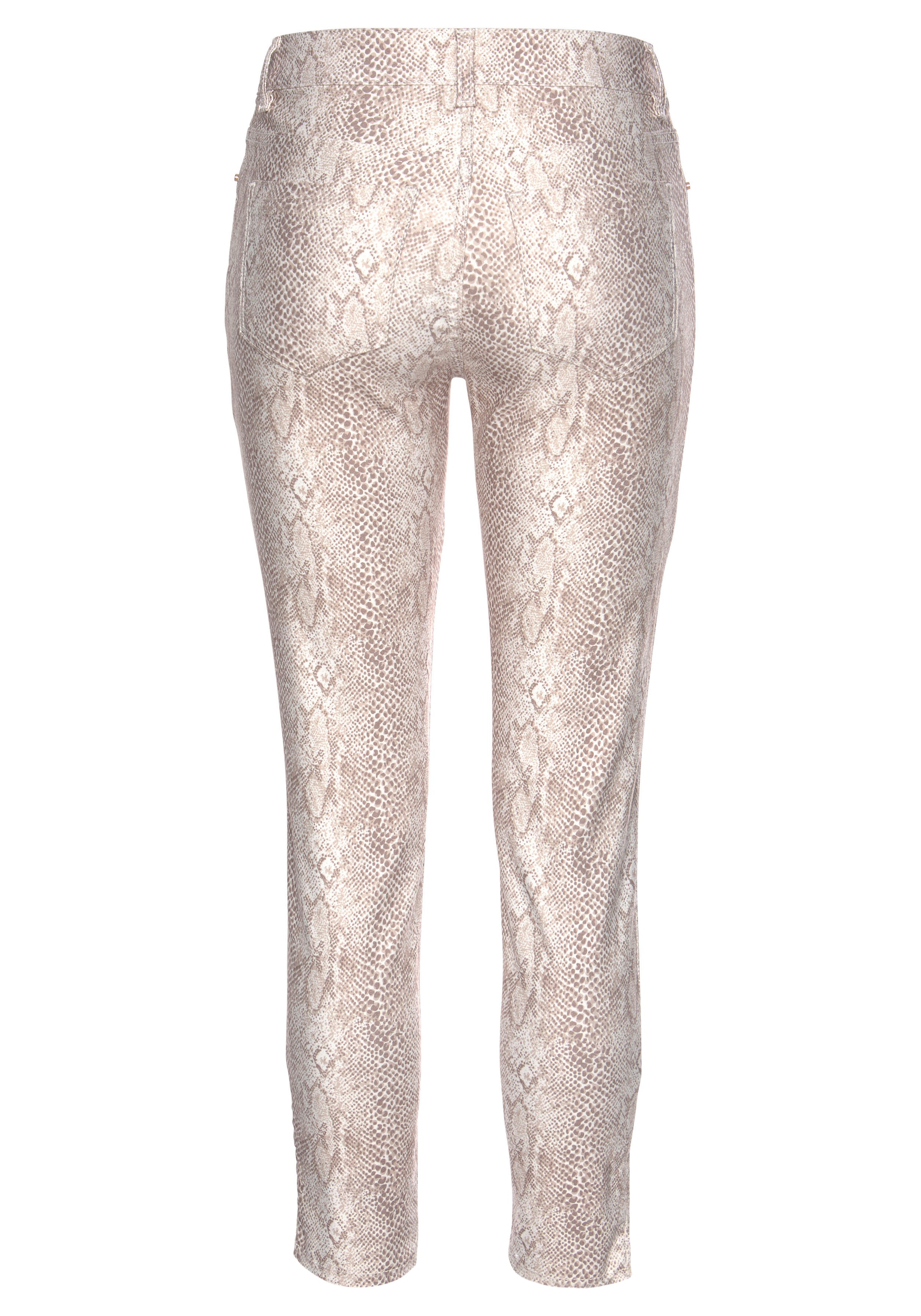 LASCANA 7/8-Jeggings, mit Animalprint, Stretch-Denim, Slim-Fit-Form, Damenhose