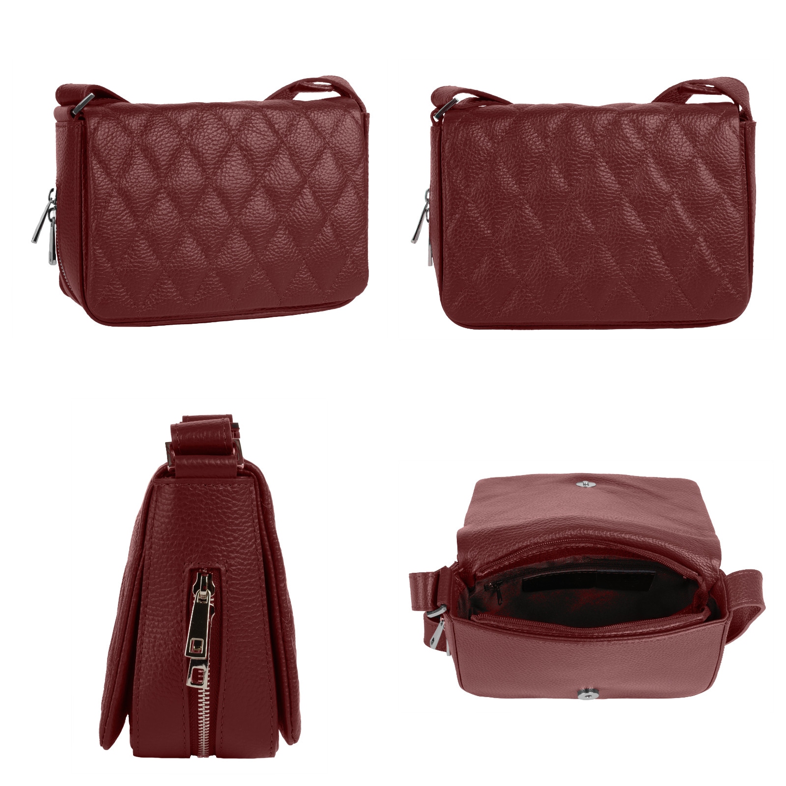 Cluty Henkeltasche, echt Leder, Made in Italy