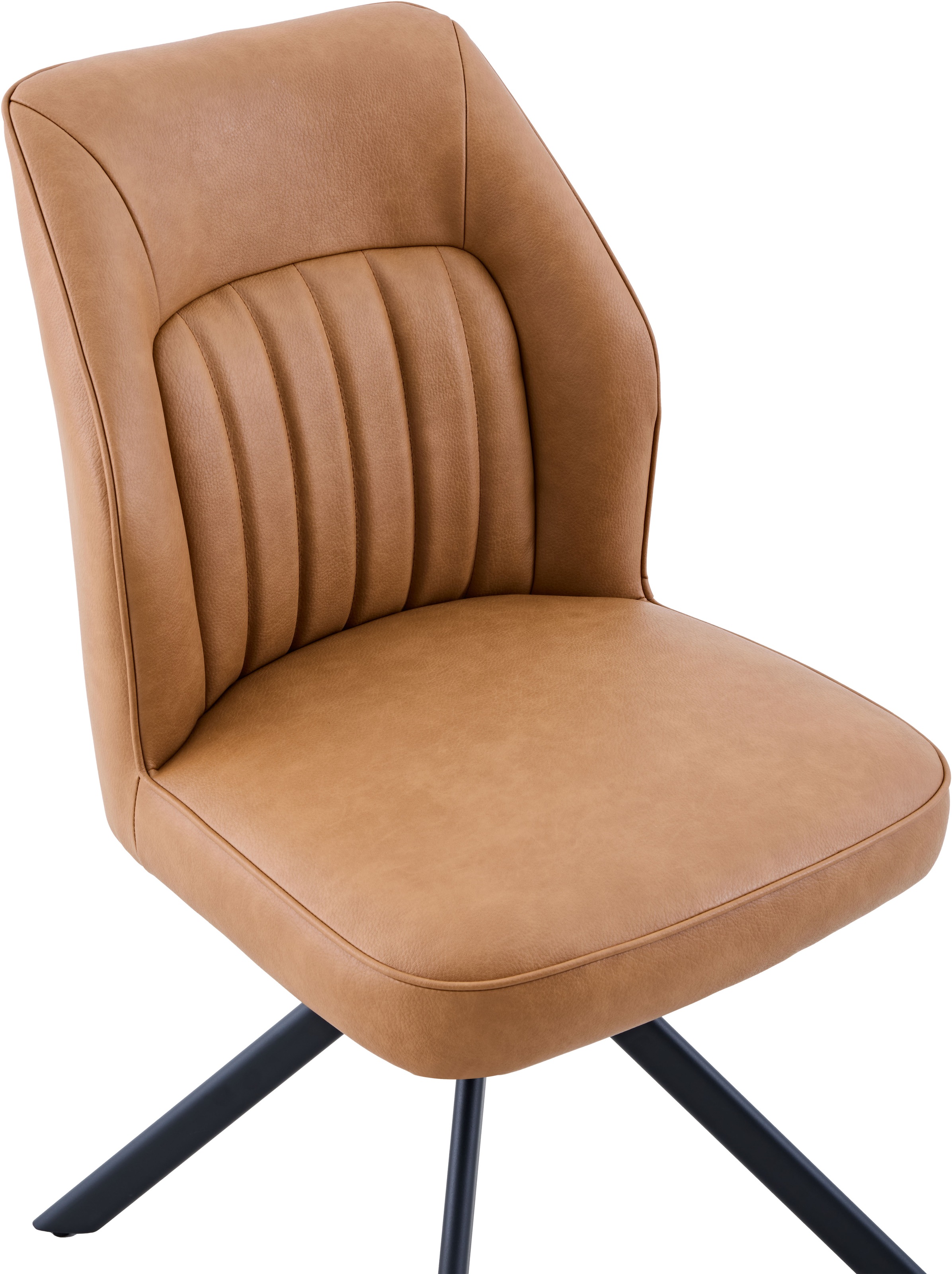 HELA 4-Fußstuhl »PRIZZI« (Set) 1 Stk.4-Fuß, 360° drehbar, Gestell oval, gepolstert, Lederoptik