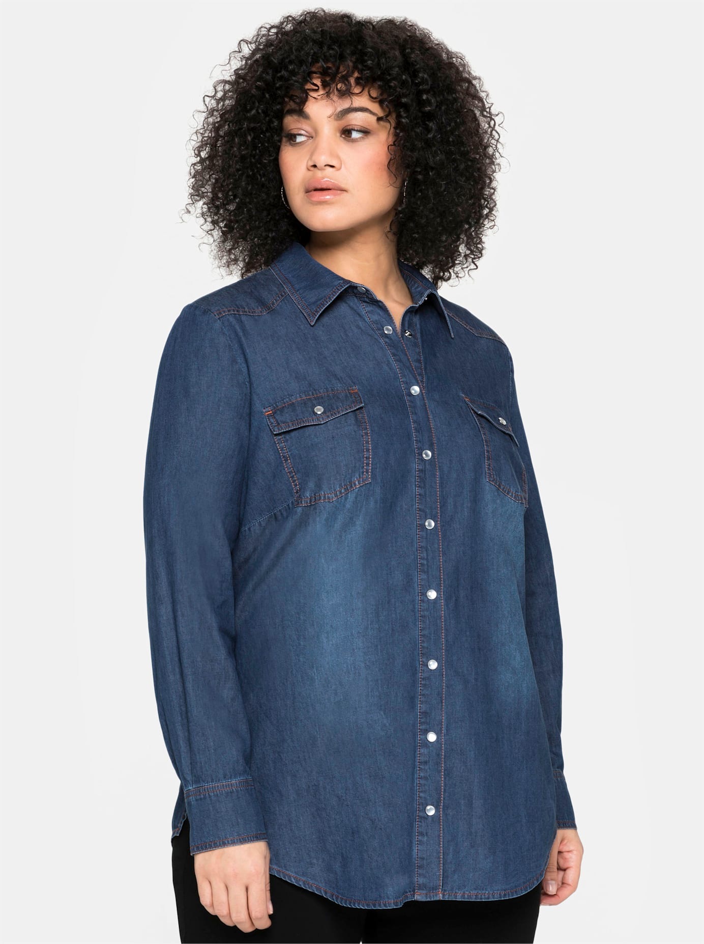 Sheego Jeansbluse