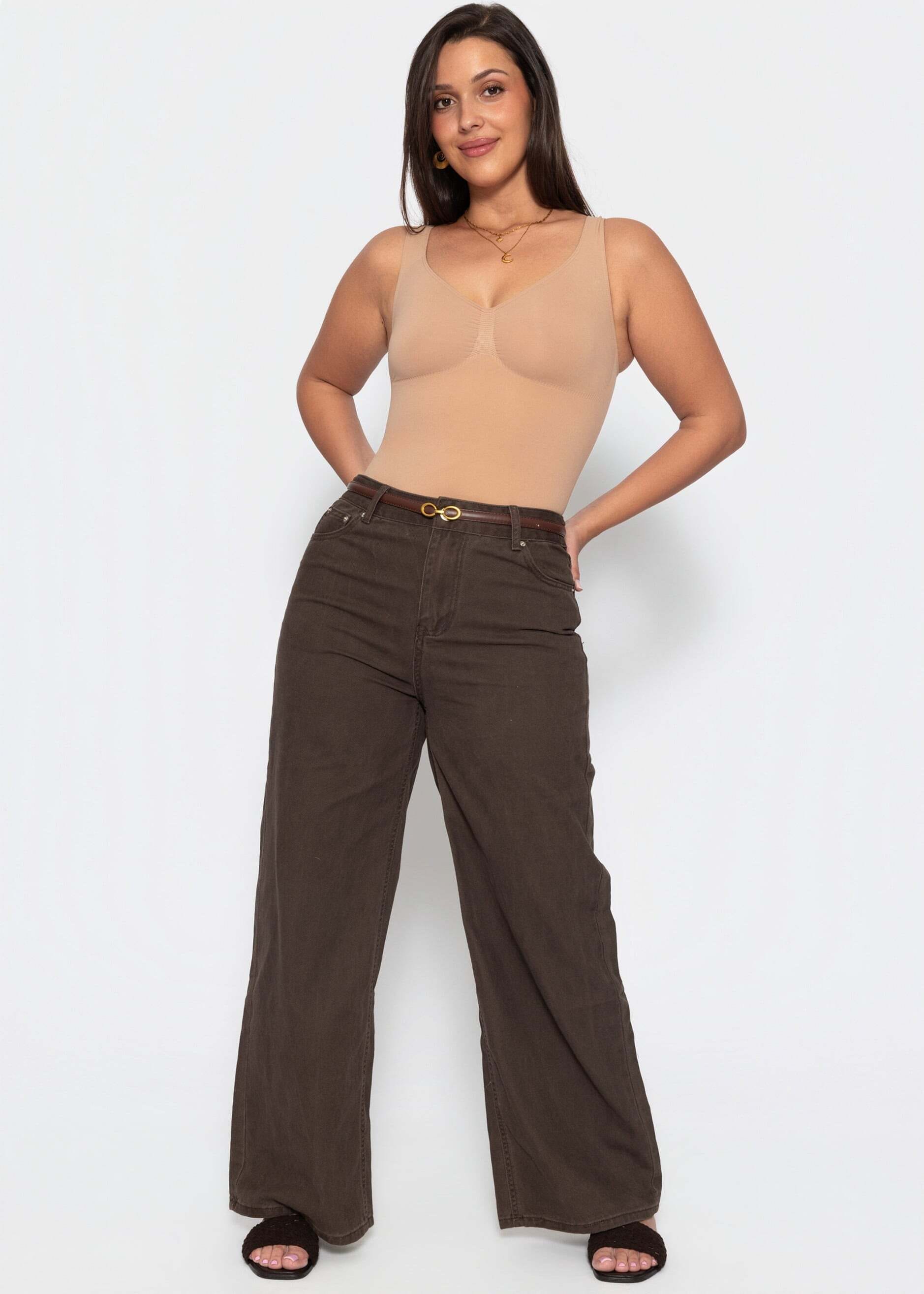 SASSYCLASSY Shaping-Body »Bodysuit Sculpting Shapewear mit String« Nahtloser Body mit verstellbaren Trägern und String Schwarz Rosa Nude