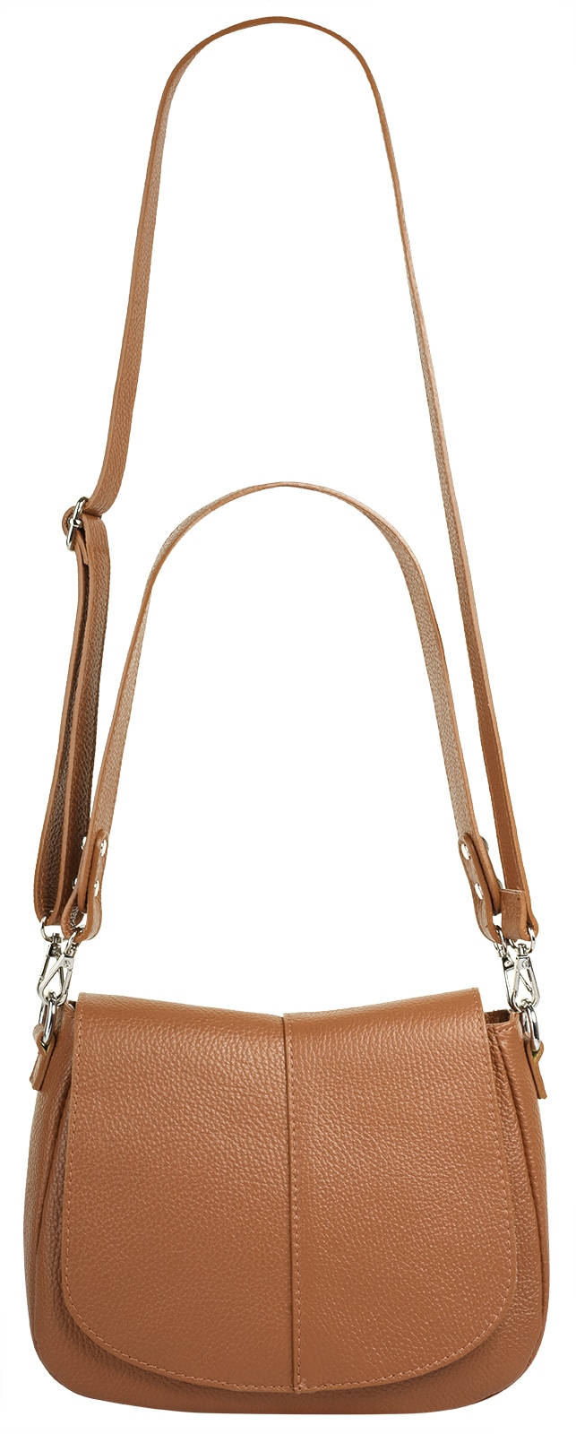 Cluty Umhängetasche, echt Leder, Made in Italy