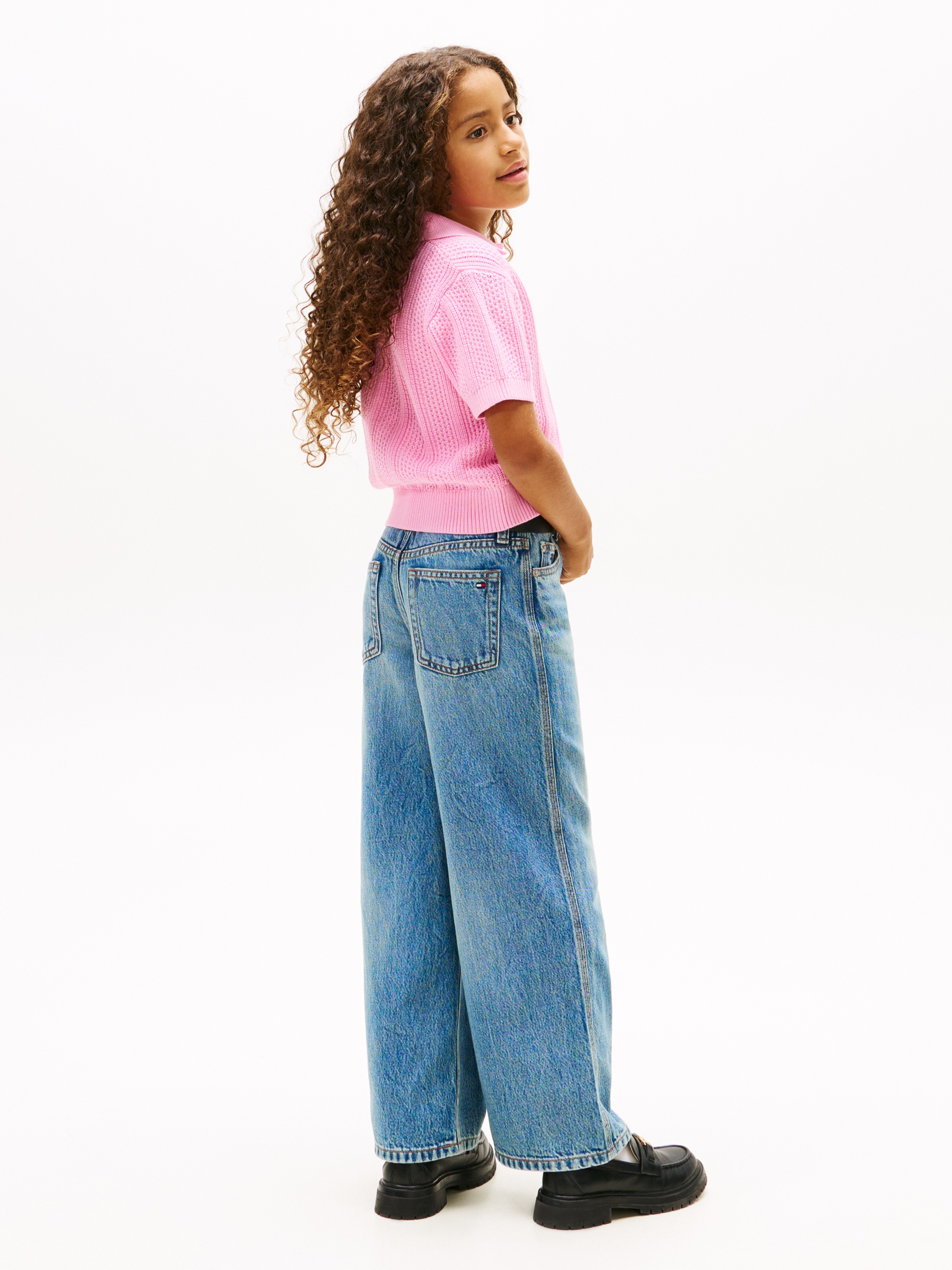 Tommy Hilfiger Kurzarmpullover Polokragen, reine Baumwolle, Regular Fit, Kinder bis 16 Jahre