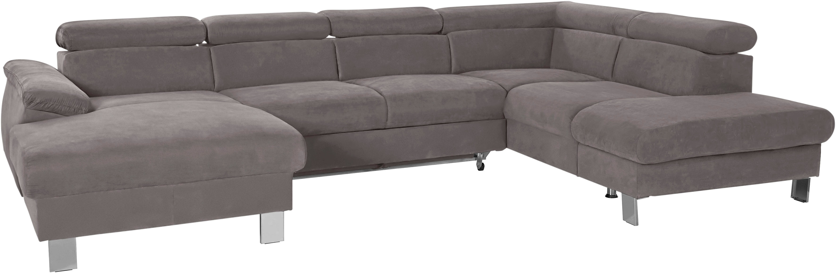 COTTA Wohnlandschaft "Komaris U-Form, B: 320 cm" mit Kopfteilverstellung, optional Schlaffunktion, Bettkasten & Licht