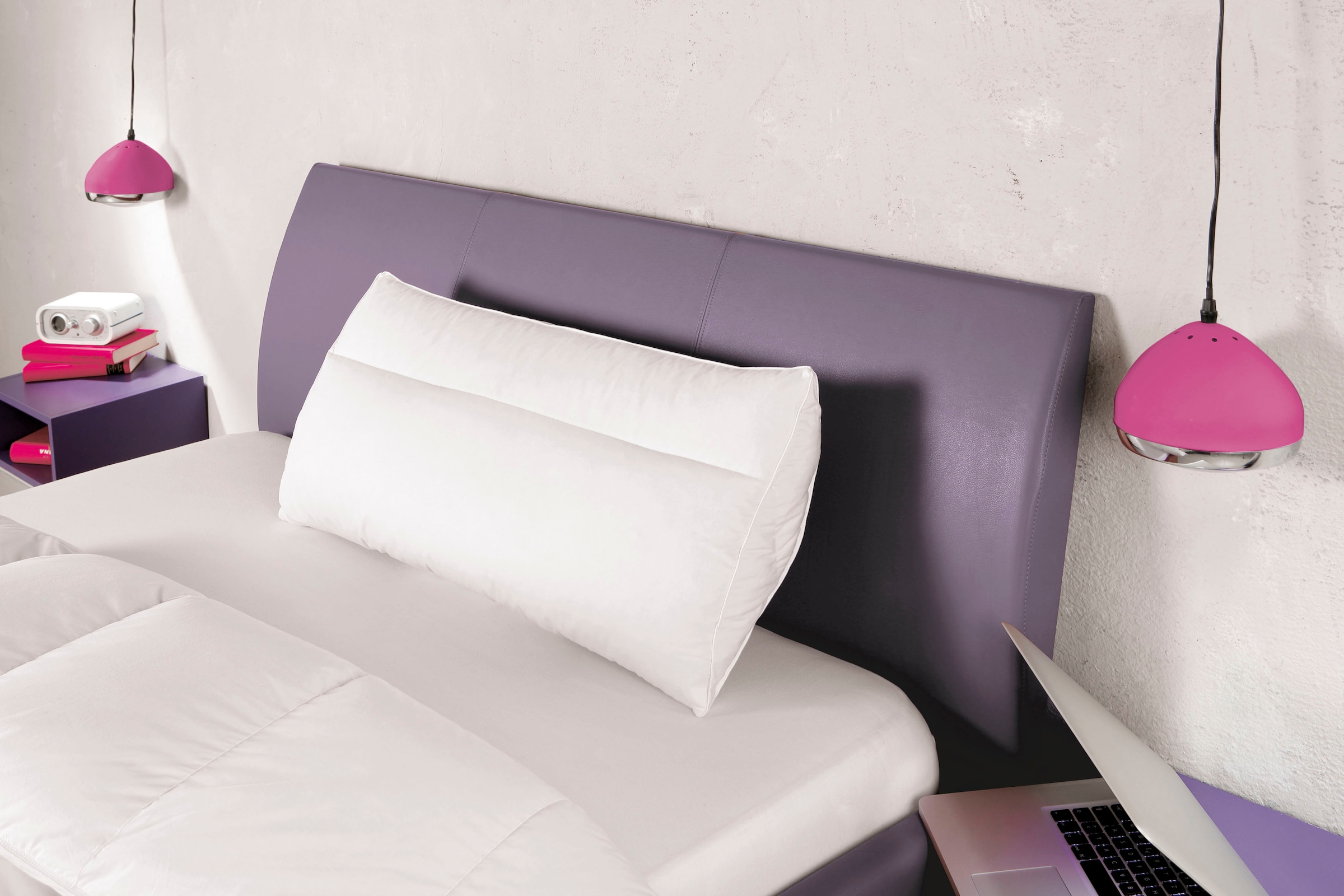 Haeussling Federkissen »BodyPerfect ModernLine«, Füllung: 70% Federn, 30% Daunen, (1 St.), Federkissen in 40x80 oder 80x80 cm, ideal für Rücken- & Mischschläfer
