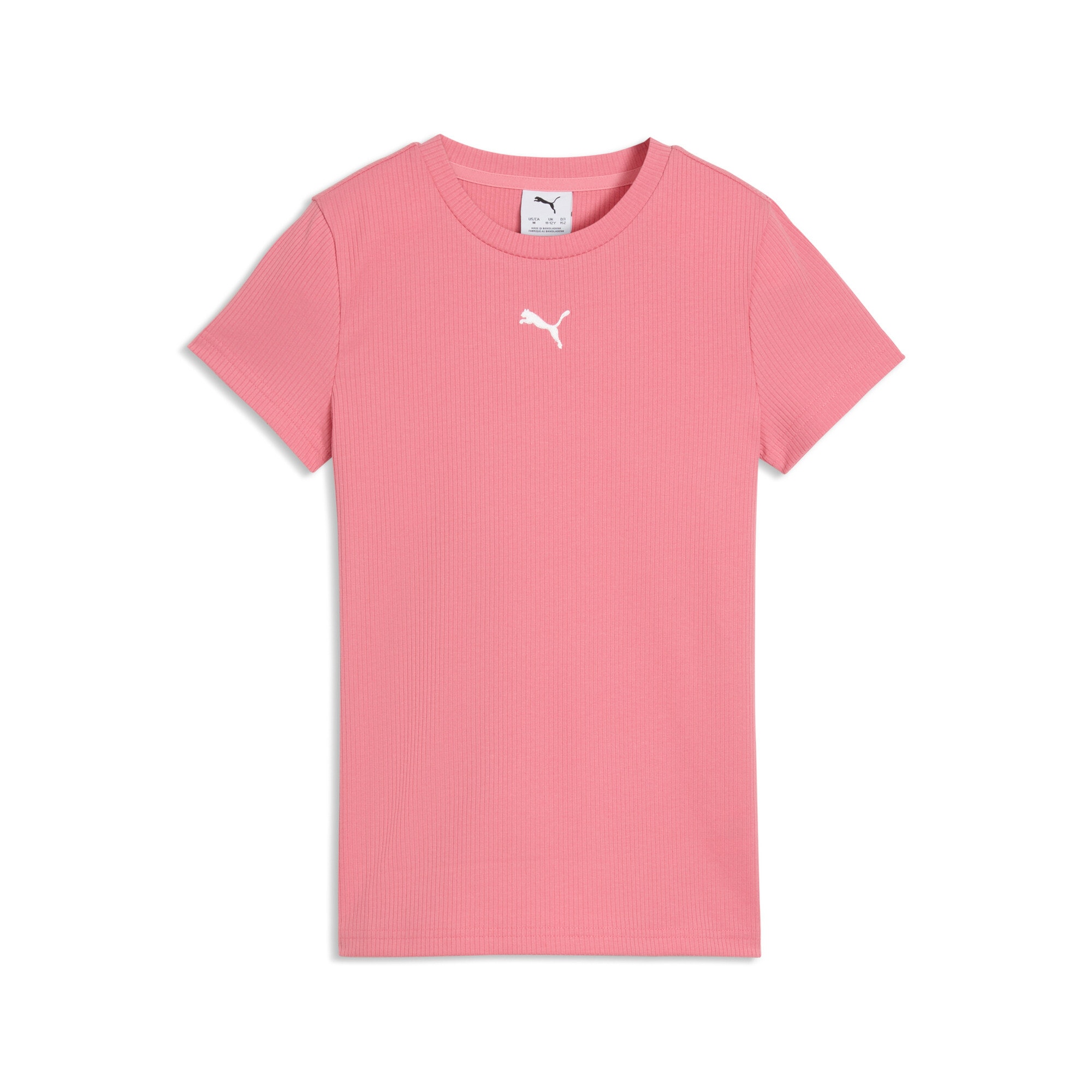 PUMA T-Shirt »ESS ELEVATED RIB SLIM TEE G« Kurzarm, für Jugendliche, Rundhalsausschnitt