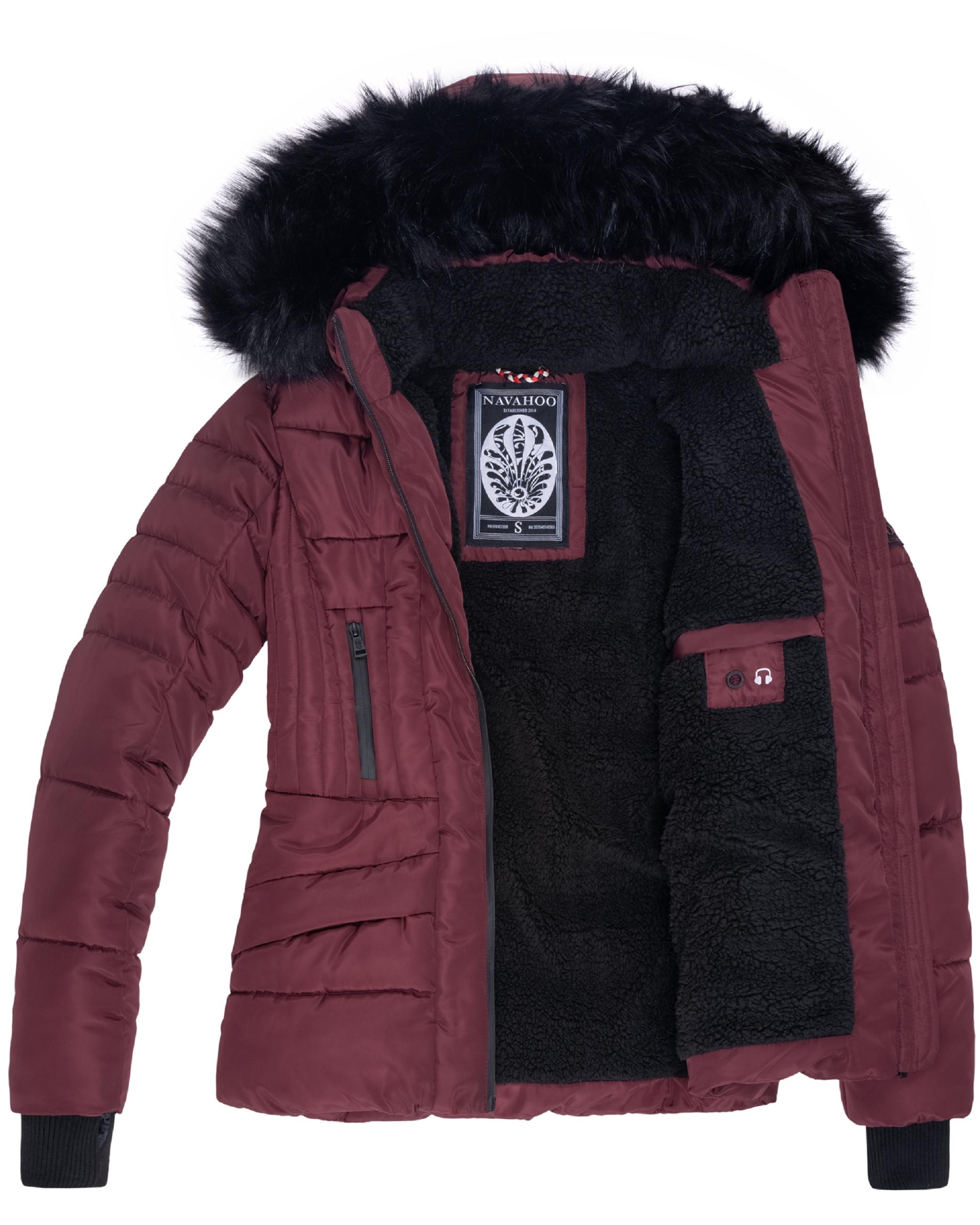 Navahoo Steppjacke »Winterjacke Adele« mit Kapuze hochwertige Winterjacke mit edler Kunstfell- Kapuze