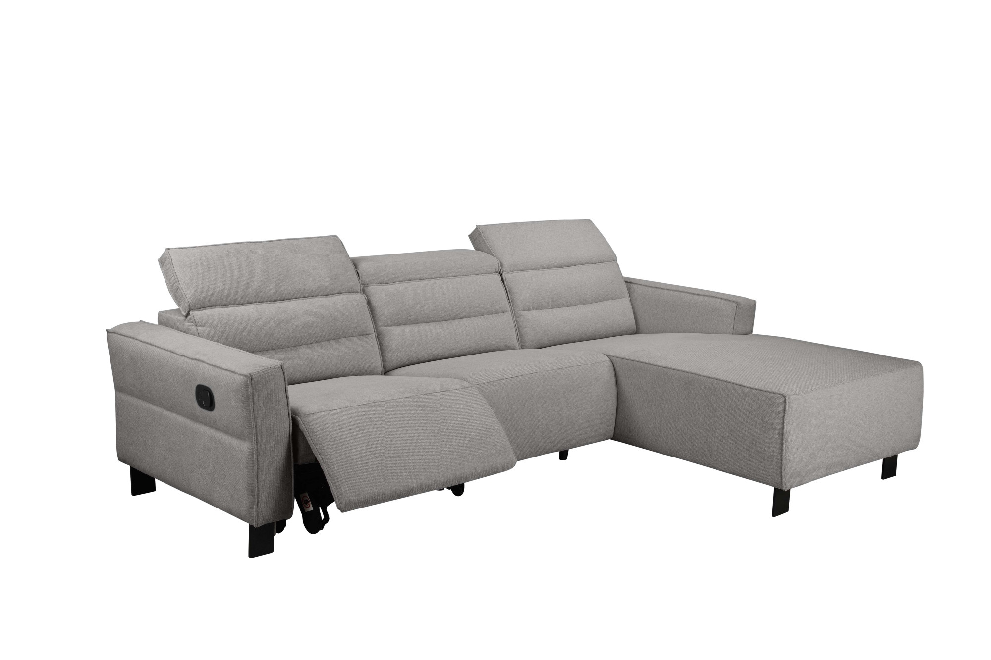 Places of Style Ecksofa »Carpari, L-Form, 263 cm, manuelle o. elektrische Relaxfunktion,«, USB A/C und Kopfteilverstellung
