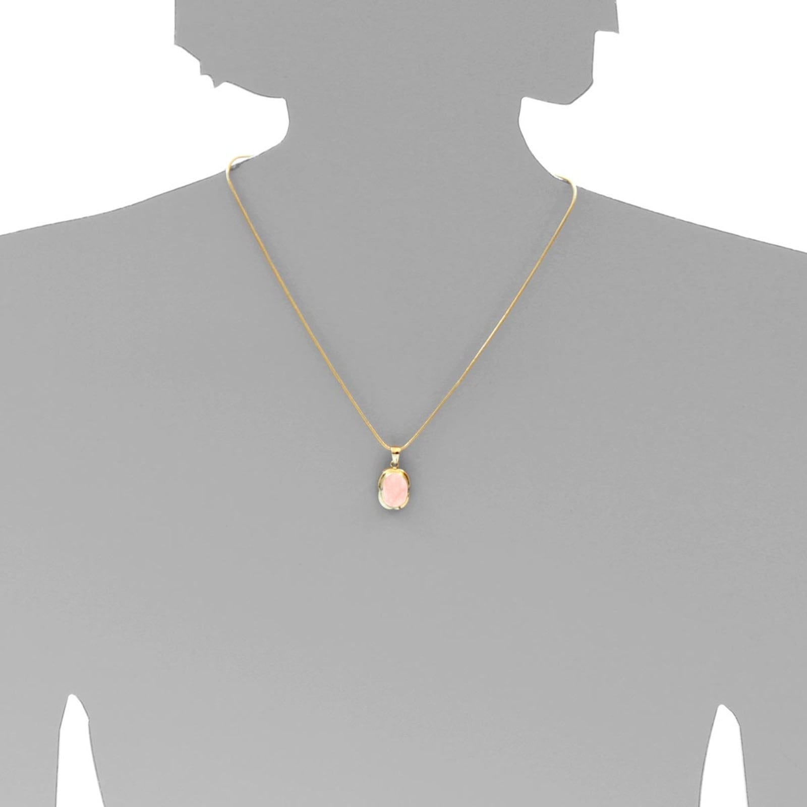OSTSEE-SCHMUCK Kettenanhänger »- Violetta - Gold 333/000 - Rosenquarz«