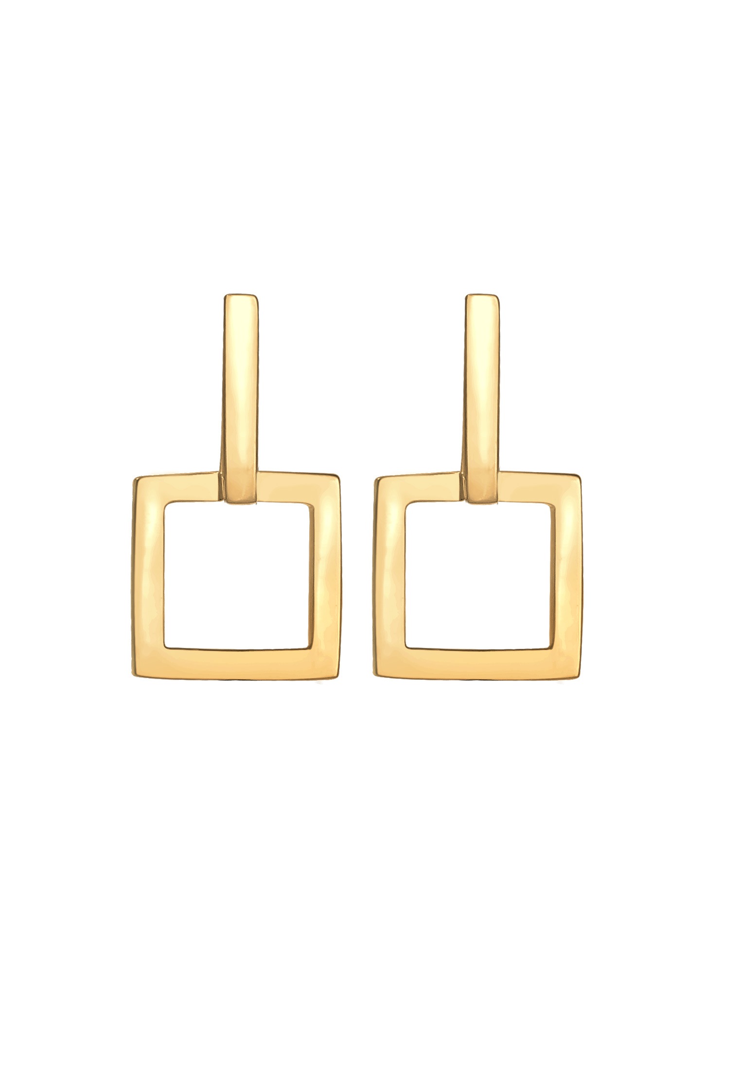 Elli Paar Ohrstecker »Ohrringe Creolen Eckig Quadrat 925 Silber«