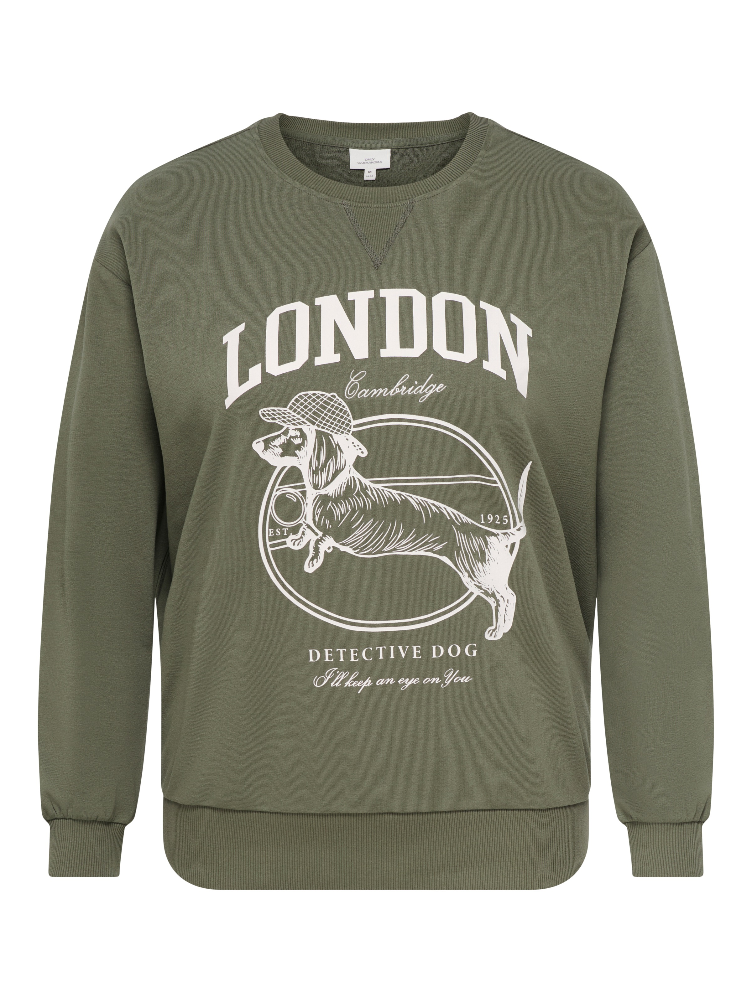 ONLY CARMAKOMA »CARAMELIA LS O-NECK SWEAT JRS«, Baumwollmischung, regular fit
