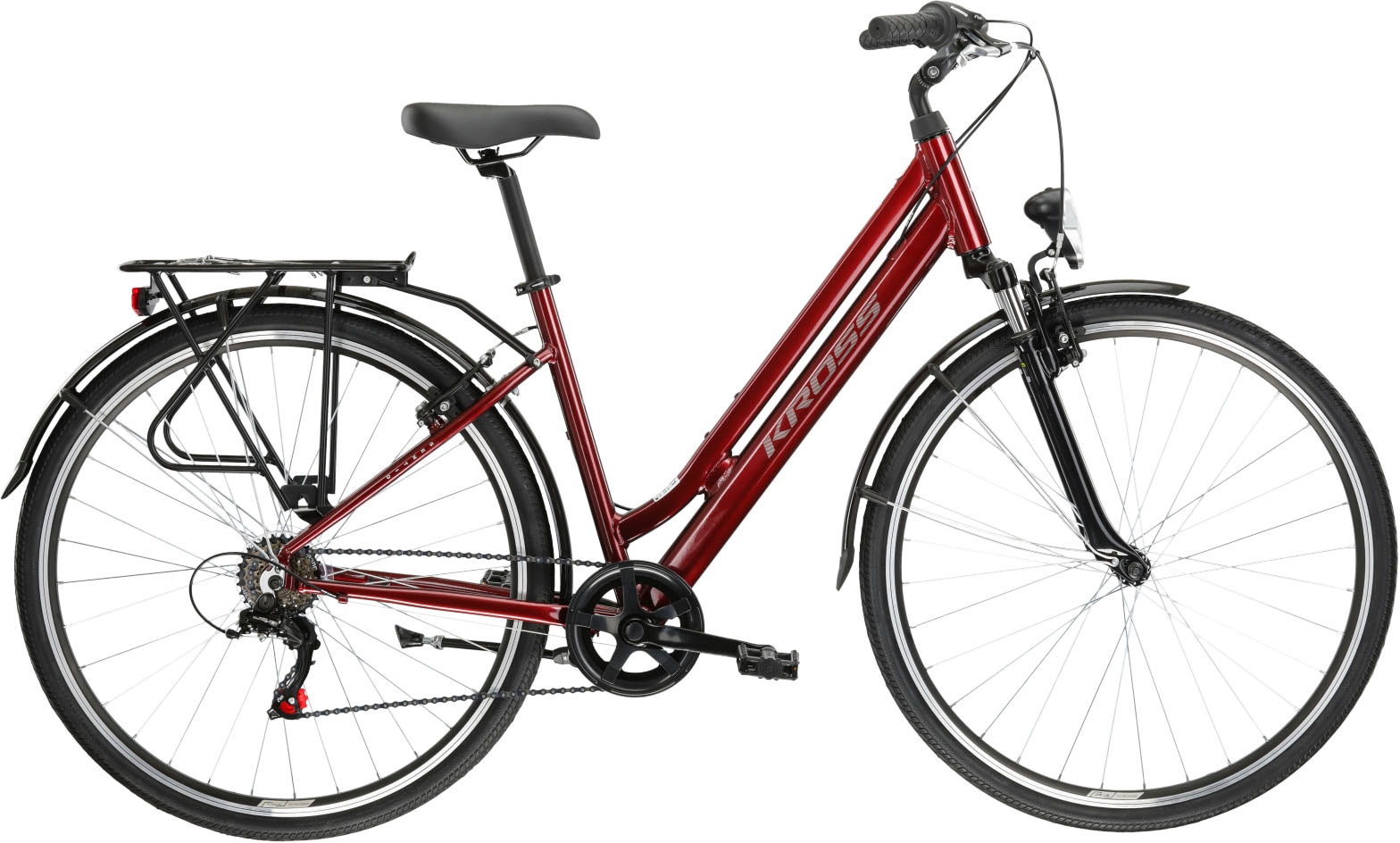 Kross Cityrad »Sentio 1.0« 6 Gang Shimano TOURNEY TZ500 Schaltwerk Kettenschaltung in rot, Größe 28 Zoll (71,12 cm) hinten: 28 Zoll (71,12 cm)