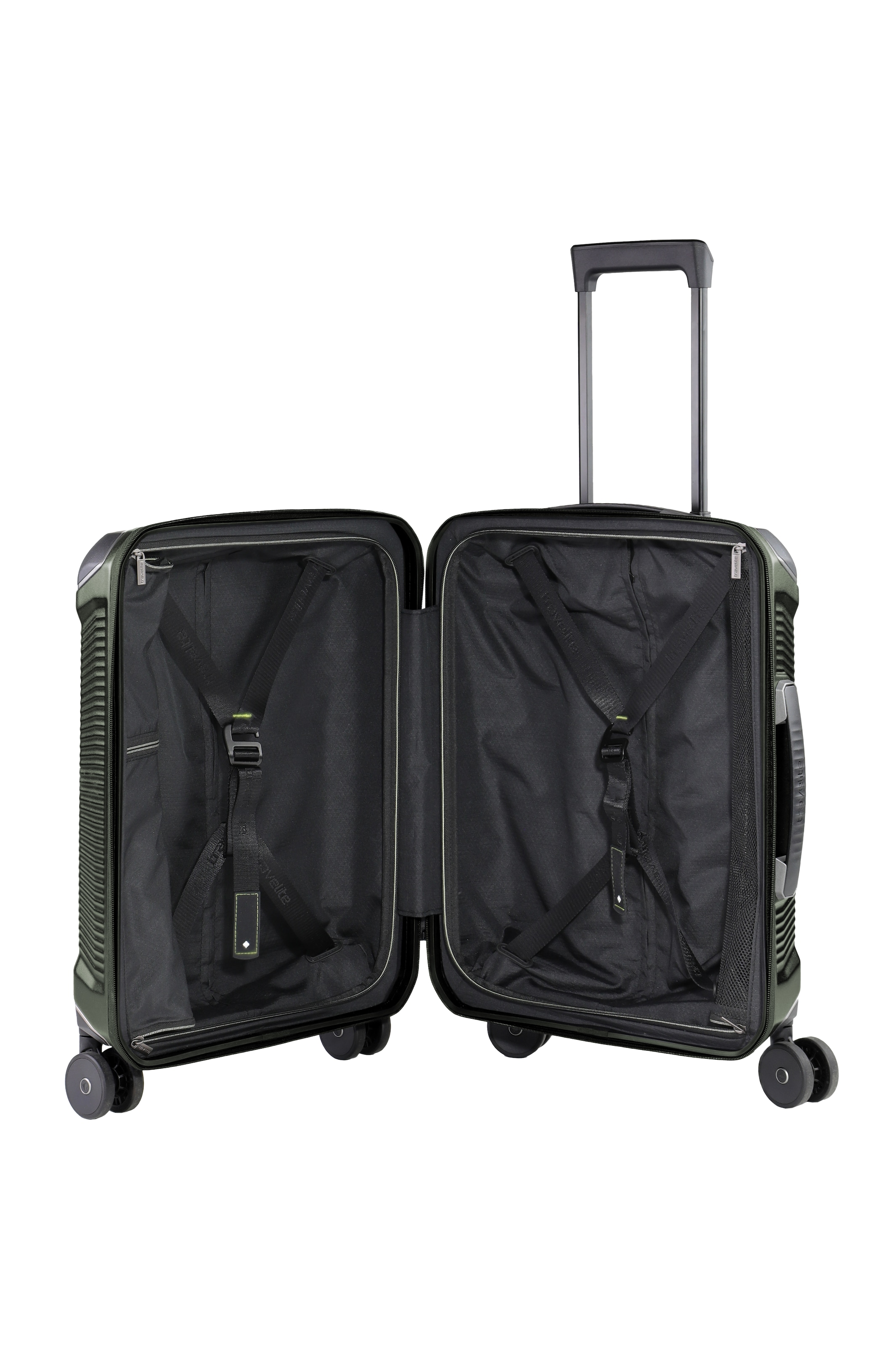 travelite Trolley »MILLENNIUM Reisekoffer Hartschale« 37 l 4 Rollen aus leichtem Polycarbonat mit stabiler Bauweise und Innenaufteilung