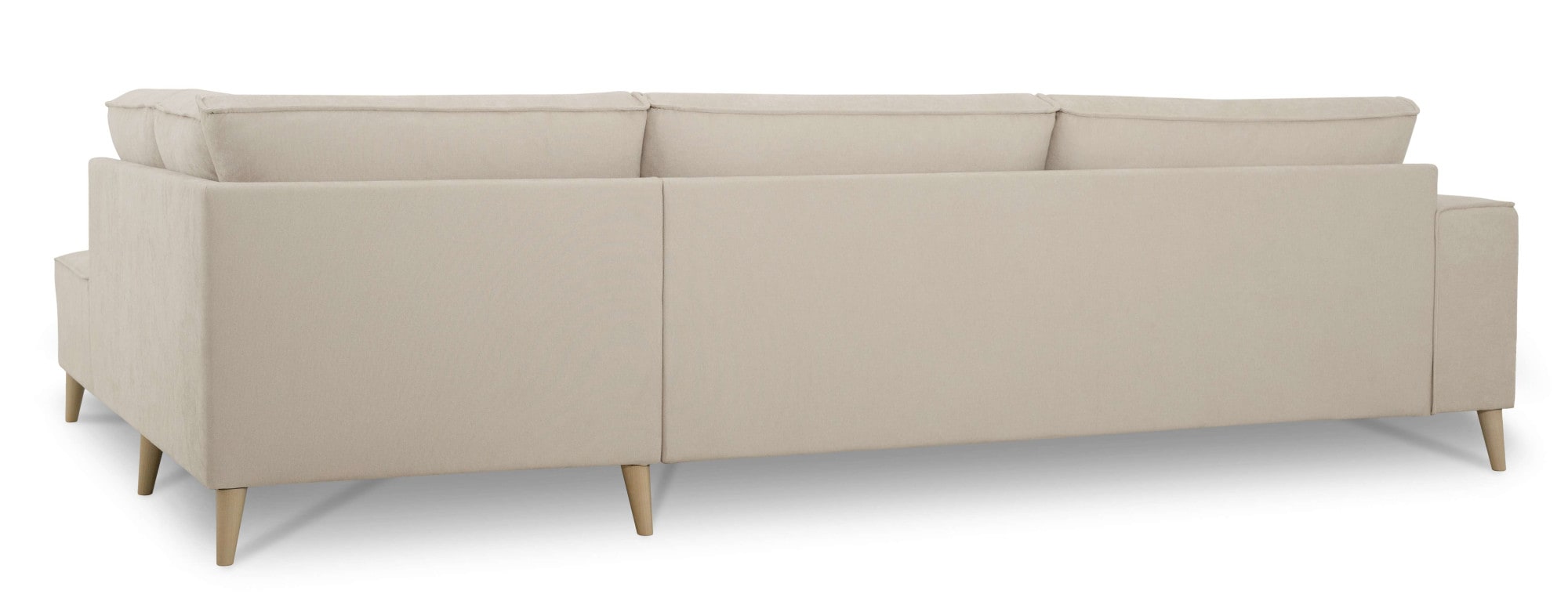 OTTO home Ecksofa »Oland Skandi, weicher Chenille-Stoff« L-Form, 289 cm, Wellenunterfederung, Skandi-Design, Massivholzfüße
