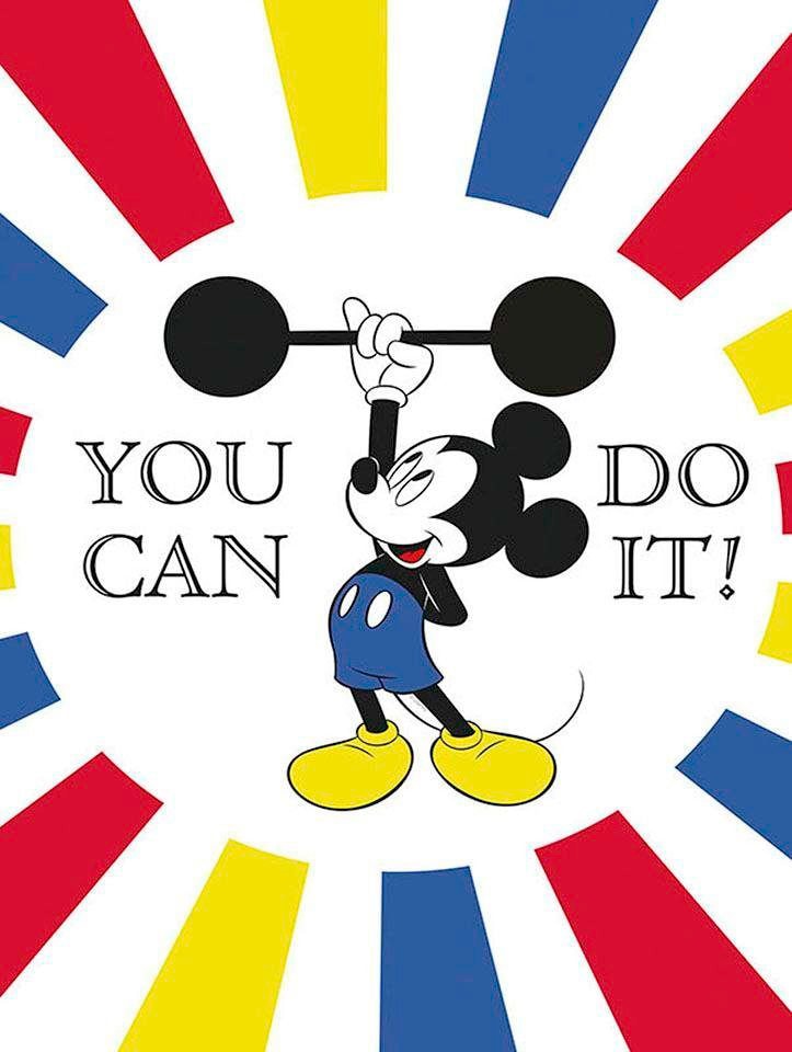 Poster »Mickey Mouse Do it«, Disney, (1 St.), Kinderzimmer, Schlafzimmer, Wohnzimmer