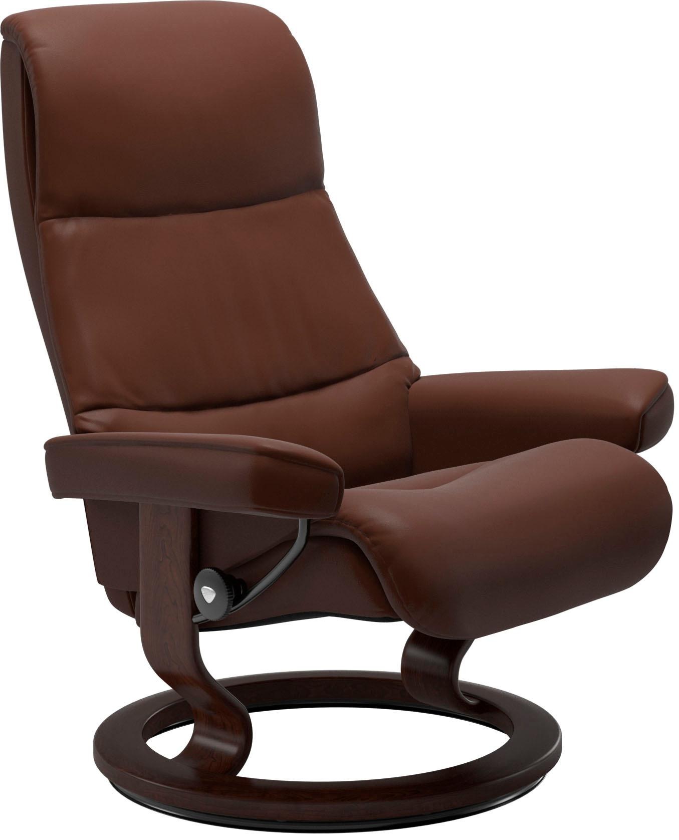 Stressless® Relaxsessel »View« Set, Relaxsessel mit Hocker,  mit Classic Base, Größe M,Gestell Braun