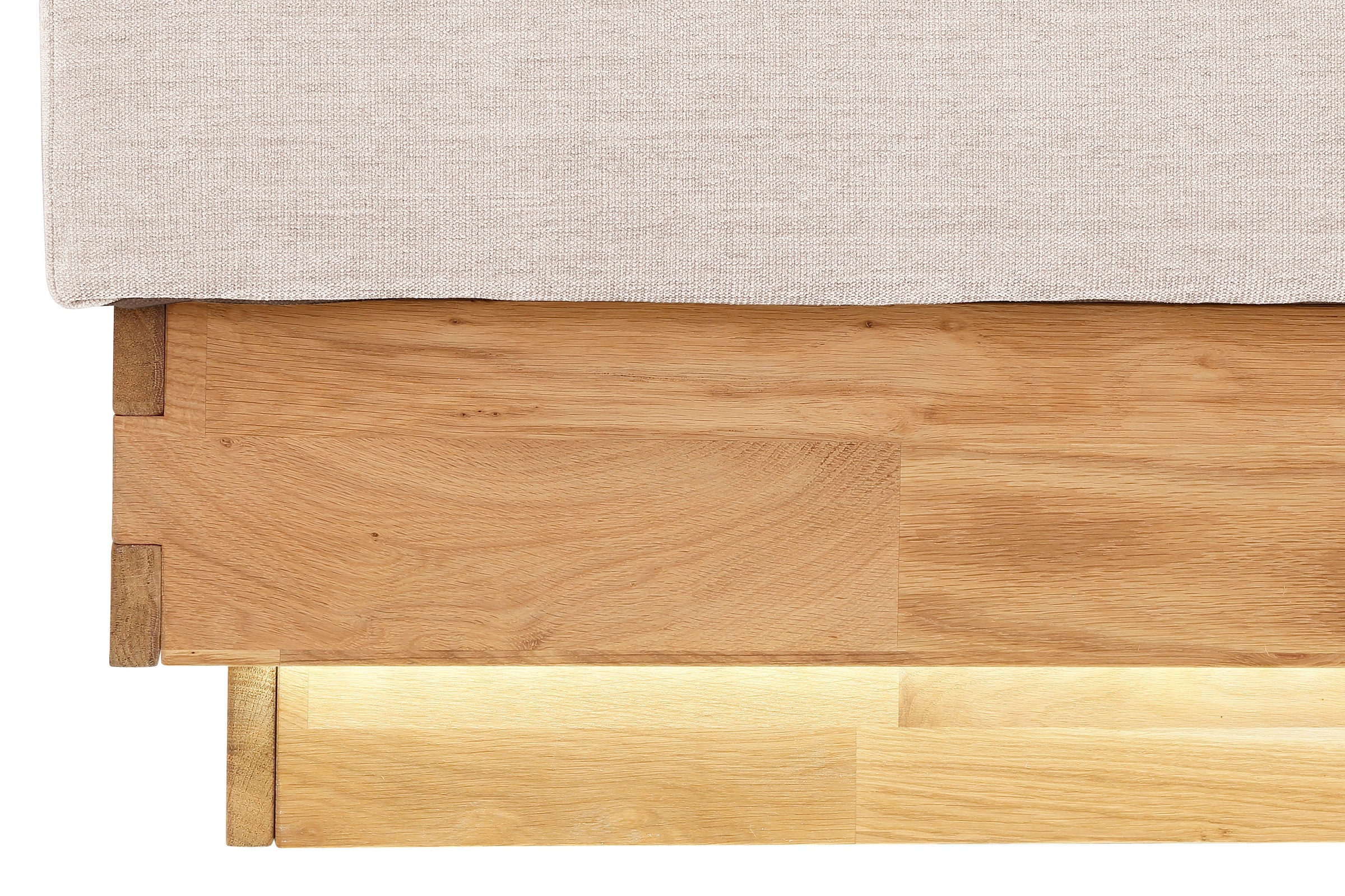 OTTO products Boxspringbett, LED-Beleuchtung, mit zertifizierten, recycelten Bezugsstoffen