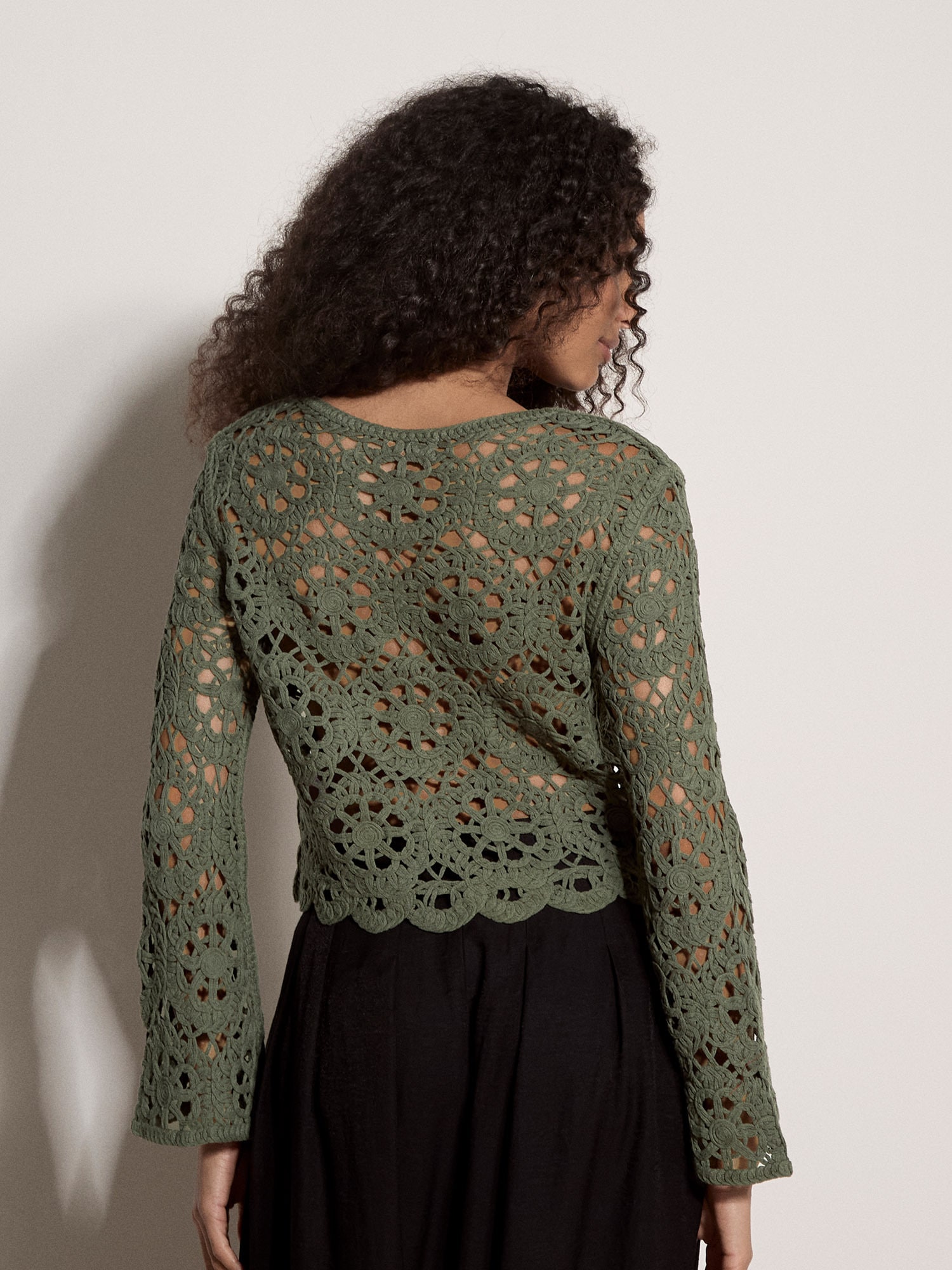 Apricot Druckbluse »Bluse« Häkelverzierungen