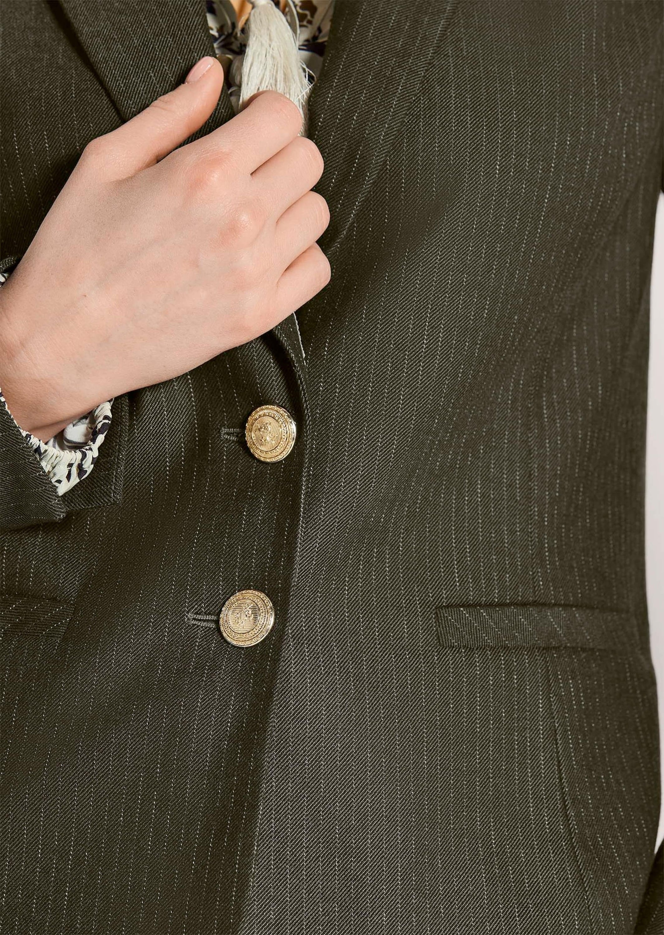 MADELEINE Jackenblazer »Blazer Nadelstreifen-Blazer mit Wappenknöpfen«