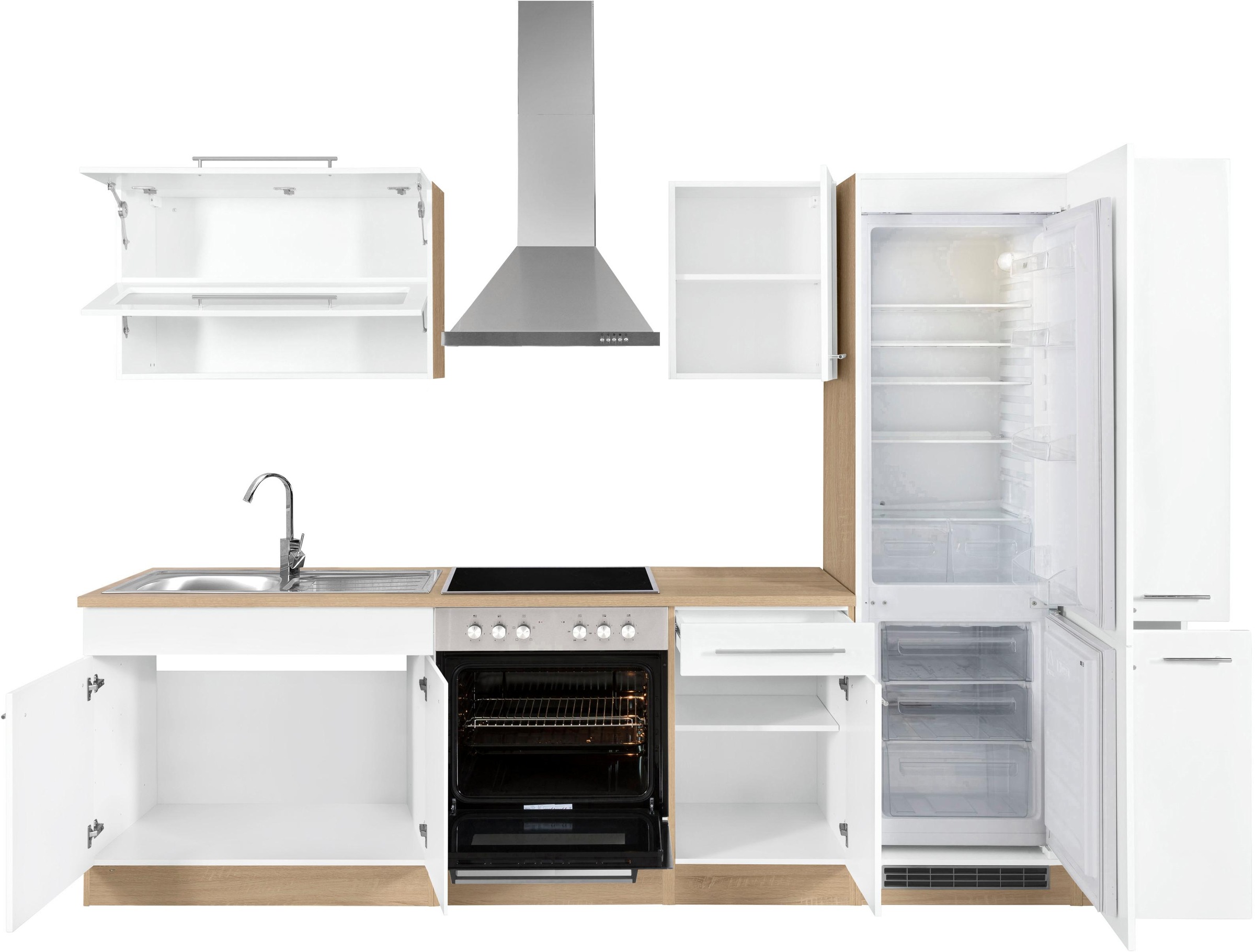 KOCHSTATION Küchenzeile »KS-Eton« ohne E-Geräte, Breite 300 cm