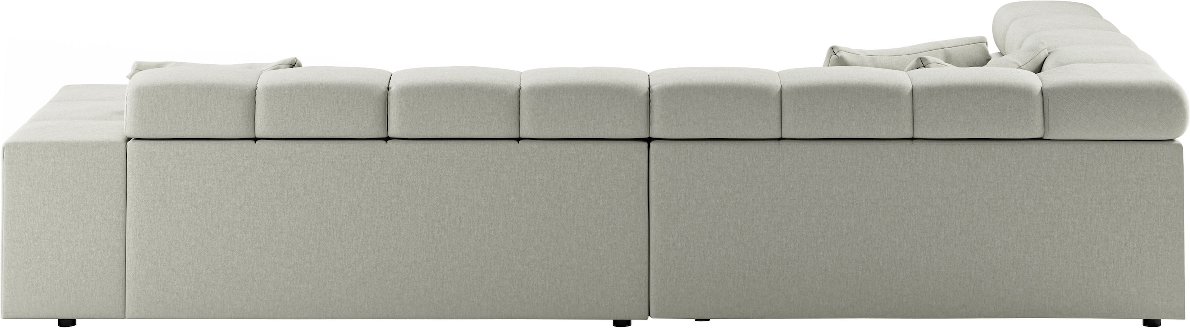 INOSIGN Ecksofa »Ancona incl. Kopfteilverstellung, Breite 319cm, L-Form«, wahlweise motorische Sitztiefenverstellung, auch in Cord + Easy Care