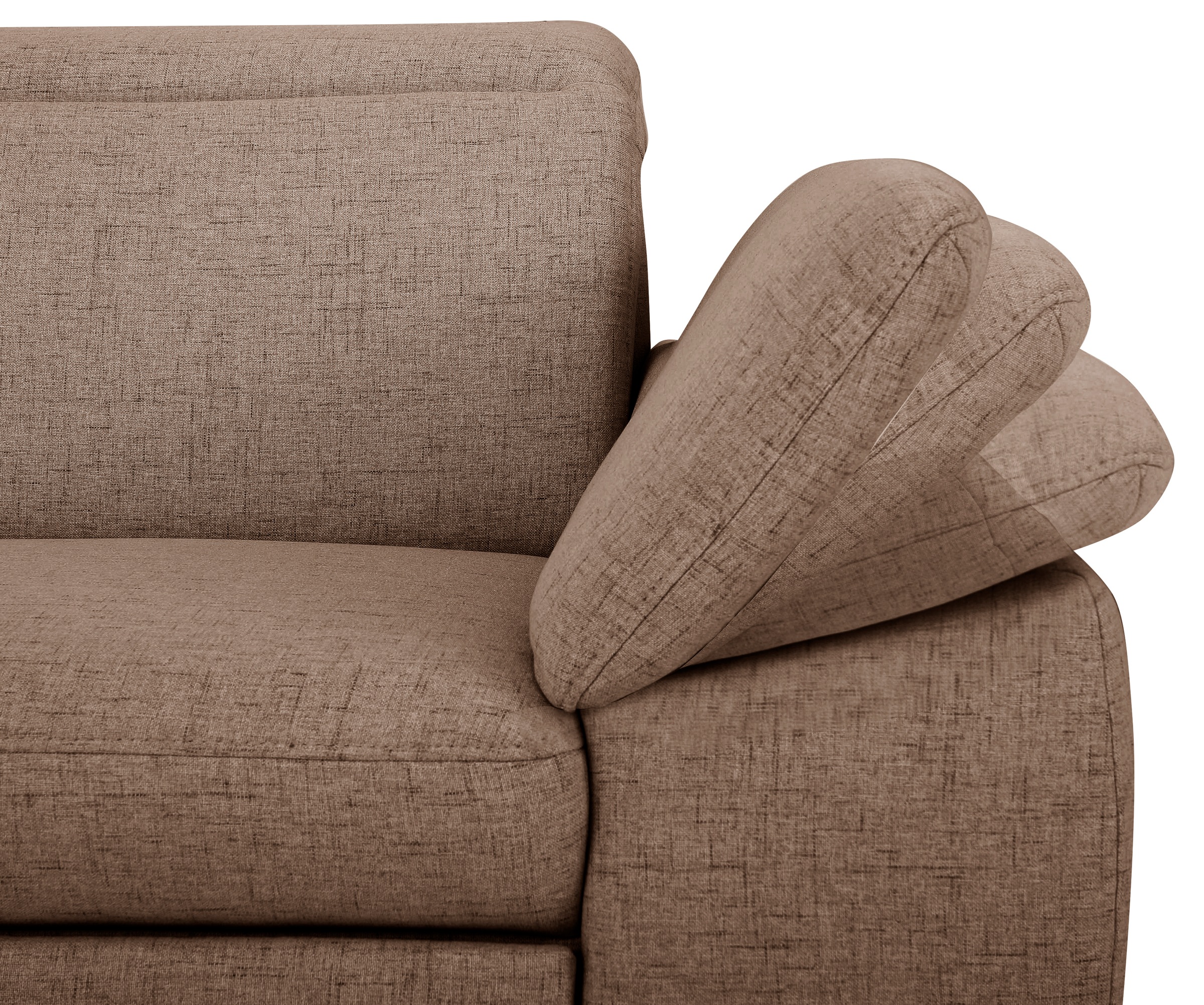 Home affaire Ecksofa »Mauritius L-Form«, mit Kopfteil- und Armlehnverstellung, mit Bettfunktion und Bettkasten
