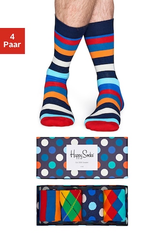 Happy Socks Socken, (Box, 4 Paar), mit verschiedenen Mustern in der Box kaufen