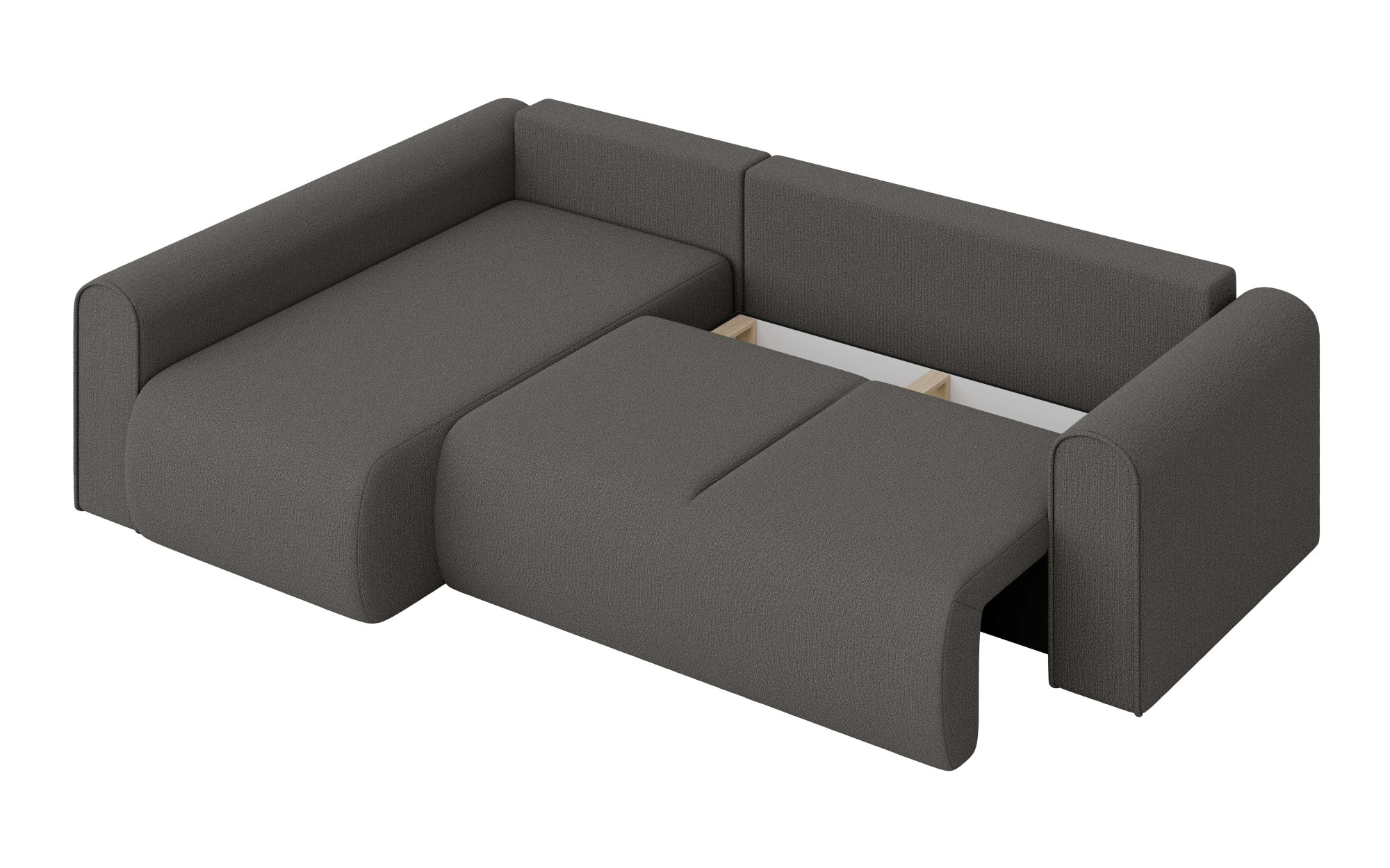 INOSIGN Ecksofa »Zacharia wahlweise Schlafsofa mit Bettkasten, B/T/H 250/166/86 cm«, L-Form mit Wellenunterfederung, Ottomane rechts oder links bestellbar