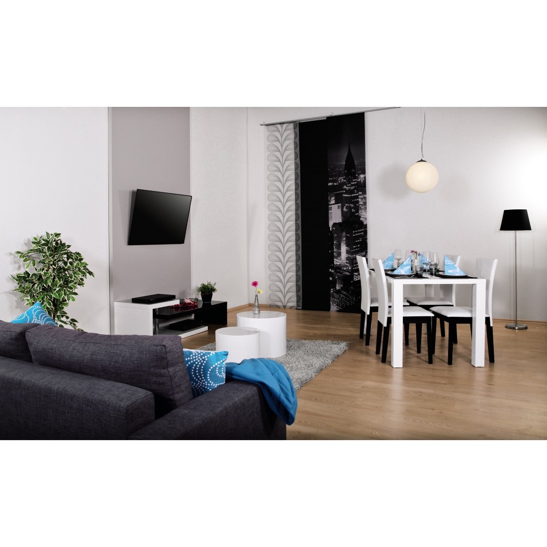 Thomson TV-Wandhalterung »TV Wandhalterung, neigbar, 25 - 117 cm (10“ – 46“), 32", 43"«, bis 117 cm Zoll, Integrierte Wasserwaage