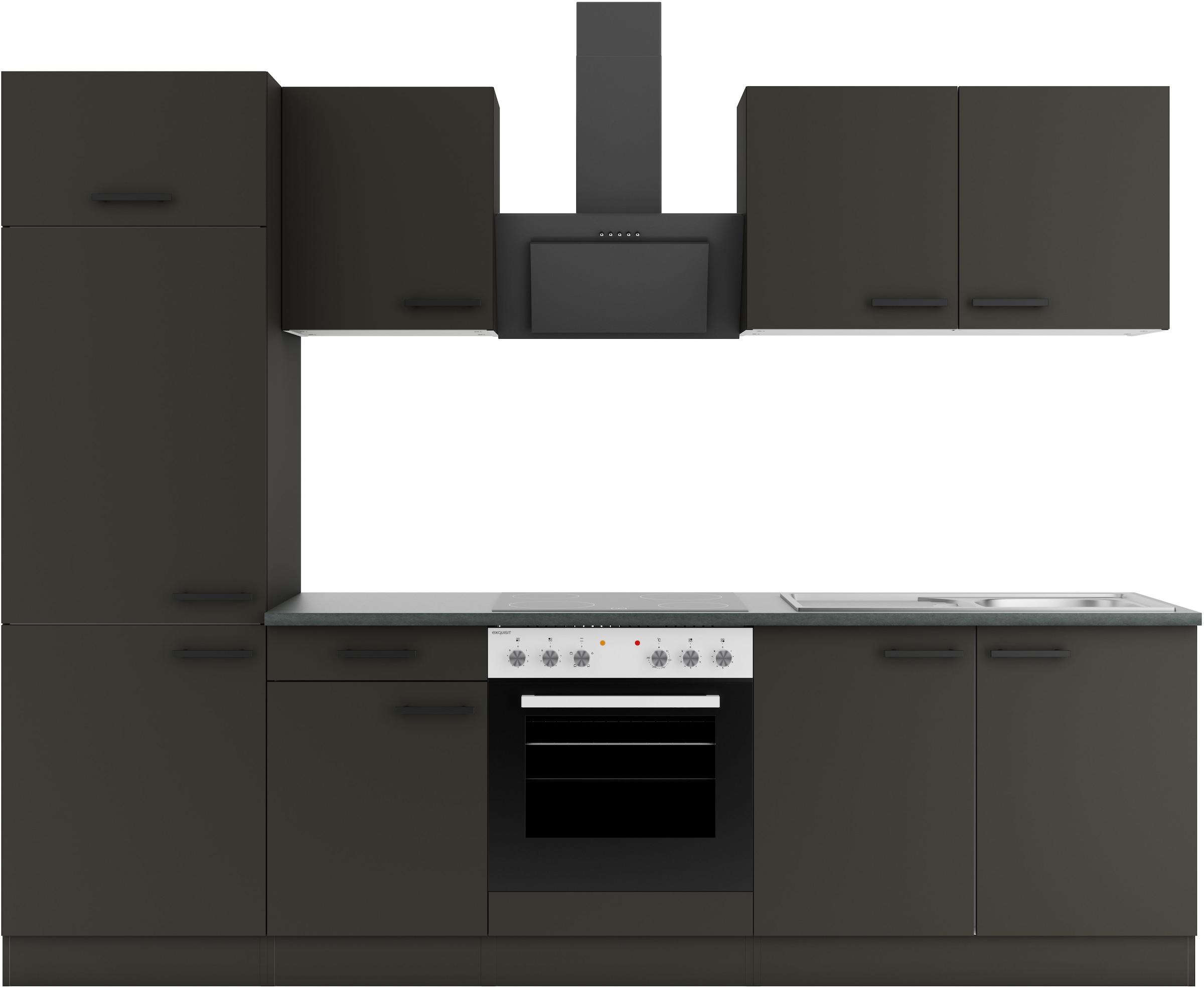 Küchenzeile »Palma«, Breite 270 cm, wahlweise mit E-Geräten, seitenverkehrt stellbar